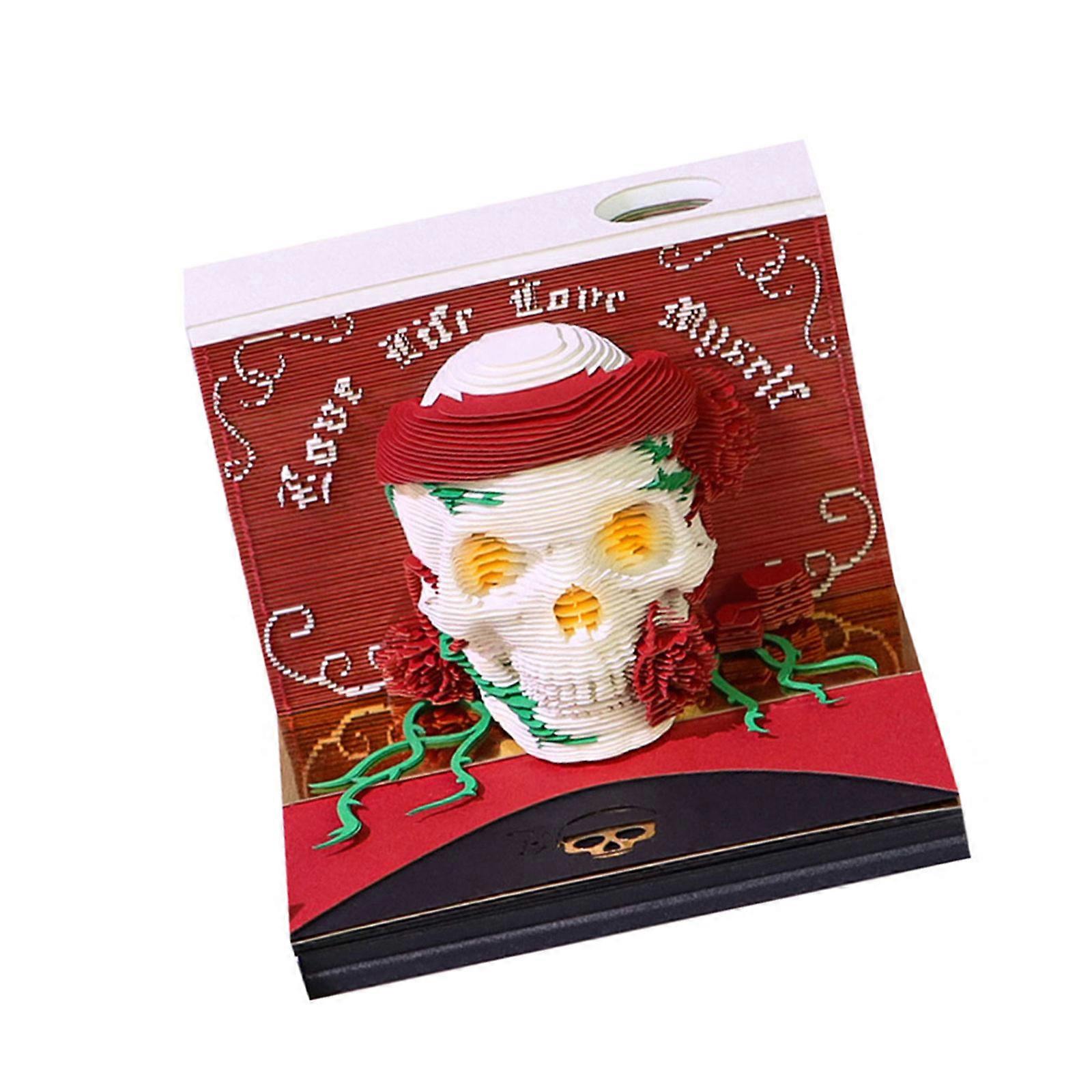 Unique Desk Planner twenty twenty six Calendar With Stereoscopic Paper Craft Plan Weekly Schedule Reminder Pad For Gift Offering  Red