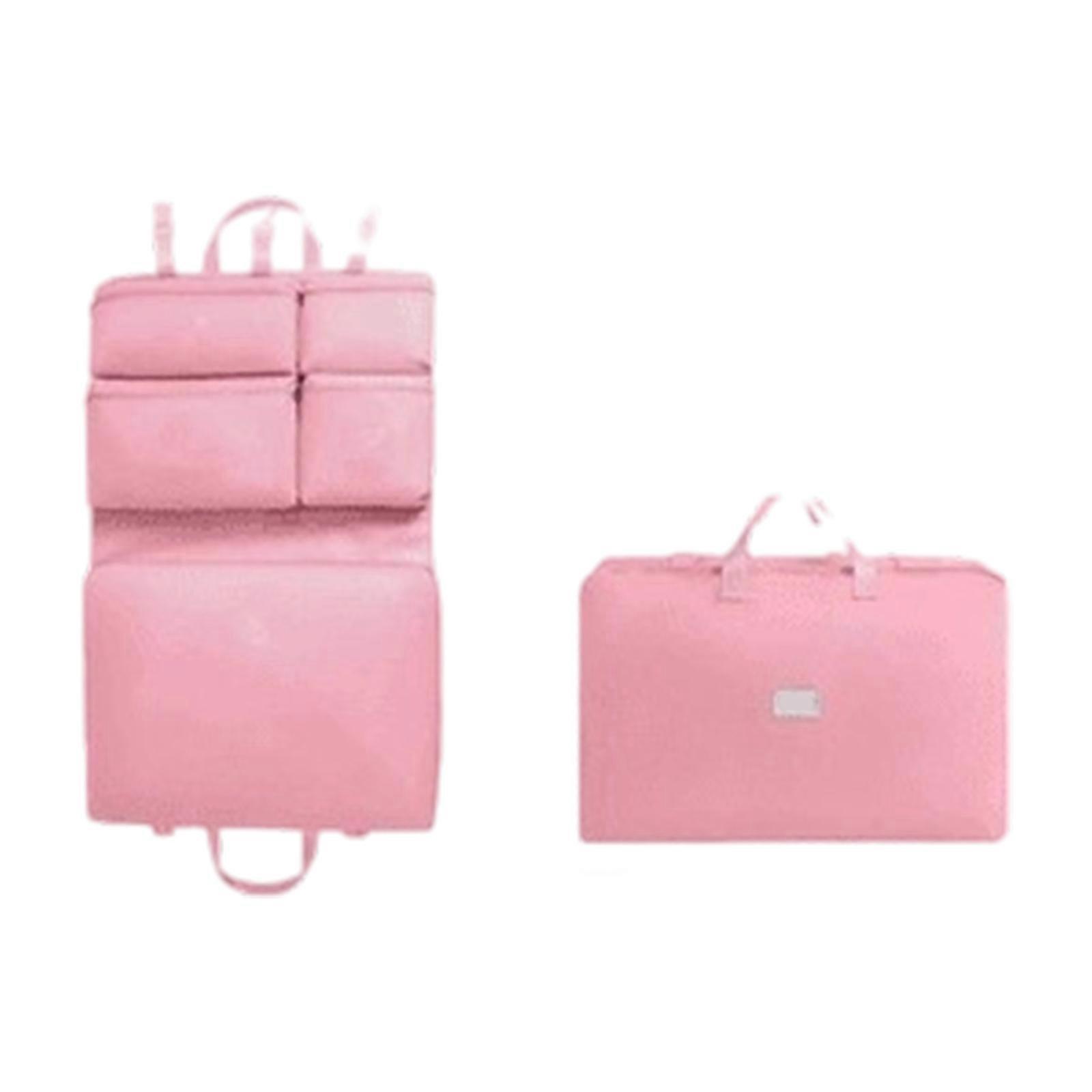 Travel Planner Set with Multiple Compartments for Efficient Packaging and Clear Window  Pink
