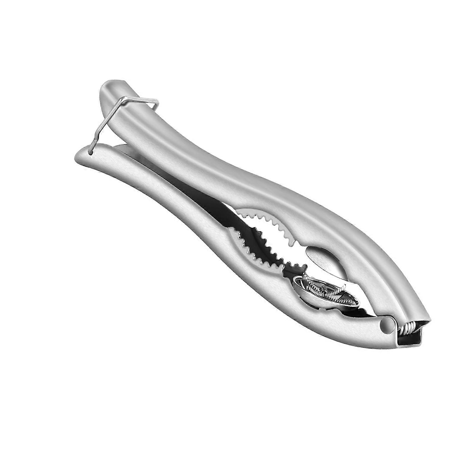 304 Stainless Steel Small Nut Cracker Ergonomic Handle For Elderly And Kids Efficient Nut Cracking Tool Kitchen Gadget