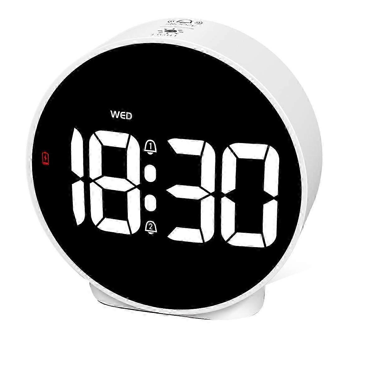 Alarm Clock Digital Travel Alarm Clocks White