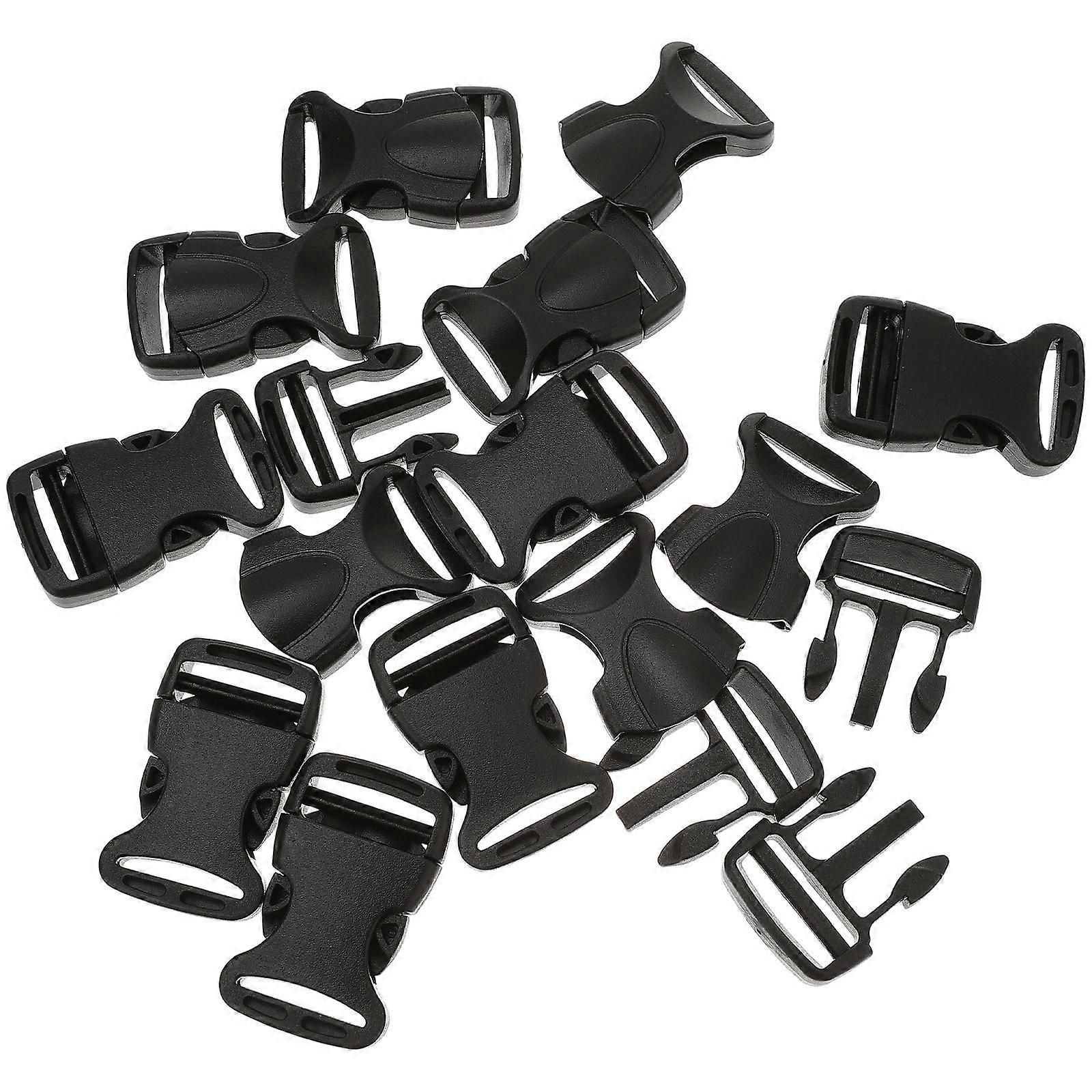 20 Pairs Quick Release Buckle Quick Slide Buckle for Backpack Bag Webbing Belt