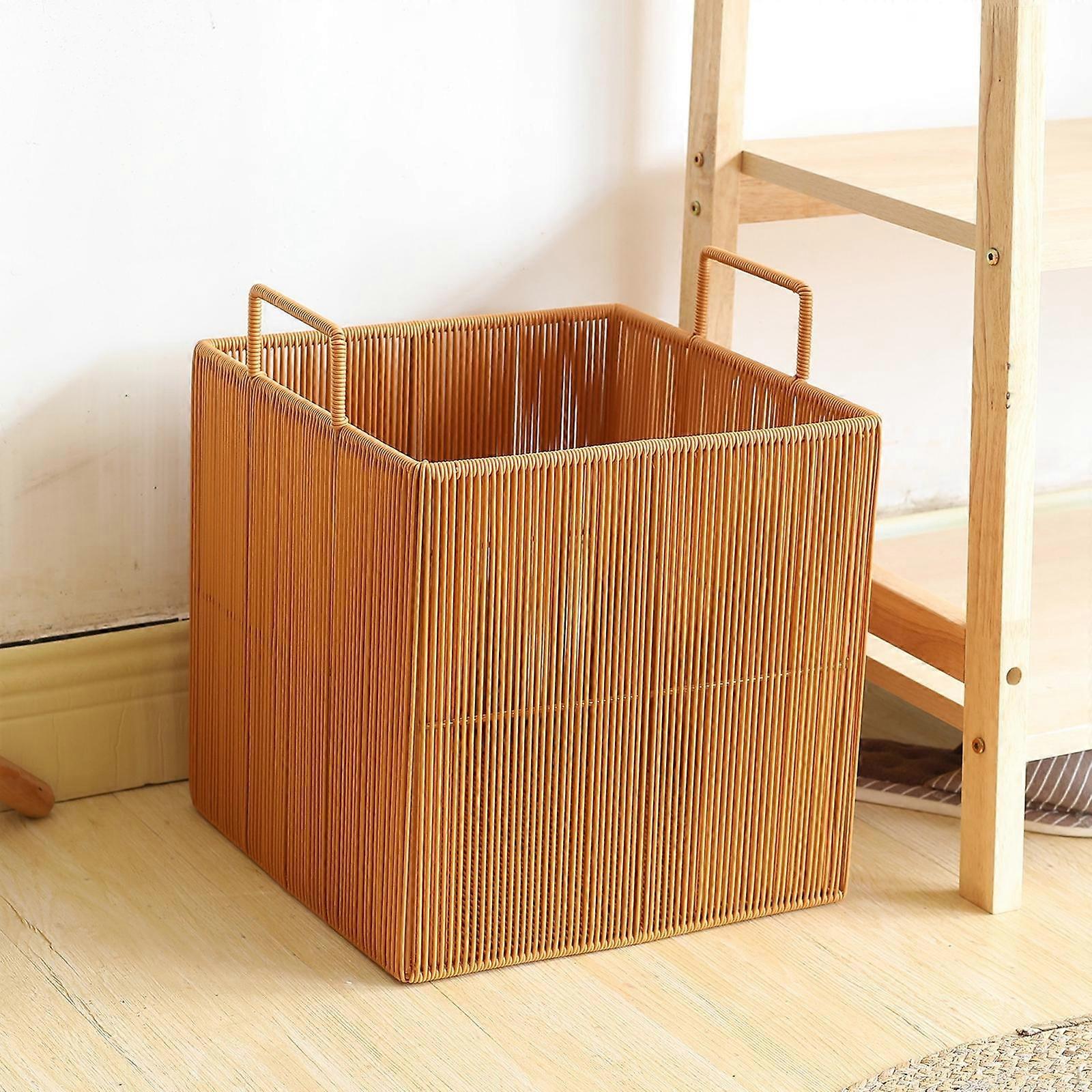 Large Laundry Hamper Basket Bin for Blanket with Handles, Handwoven Storage Baskets