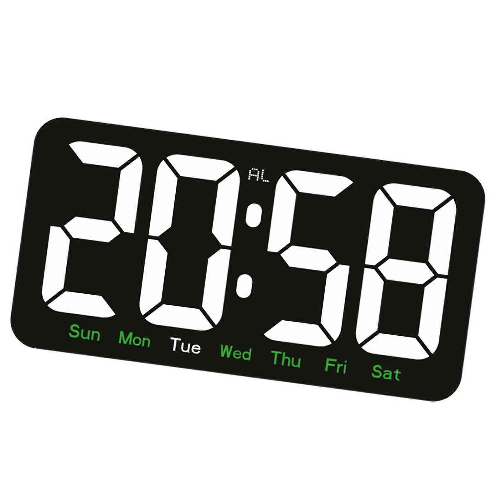 Digital Alarm Clock for Bedroom Desk Clock with Day of Week Temperature Loud Alarm for Bedside Table LED Digital Clock Multicolor