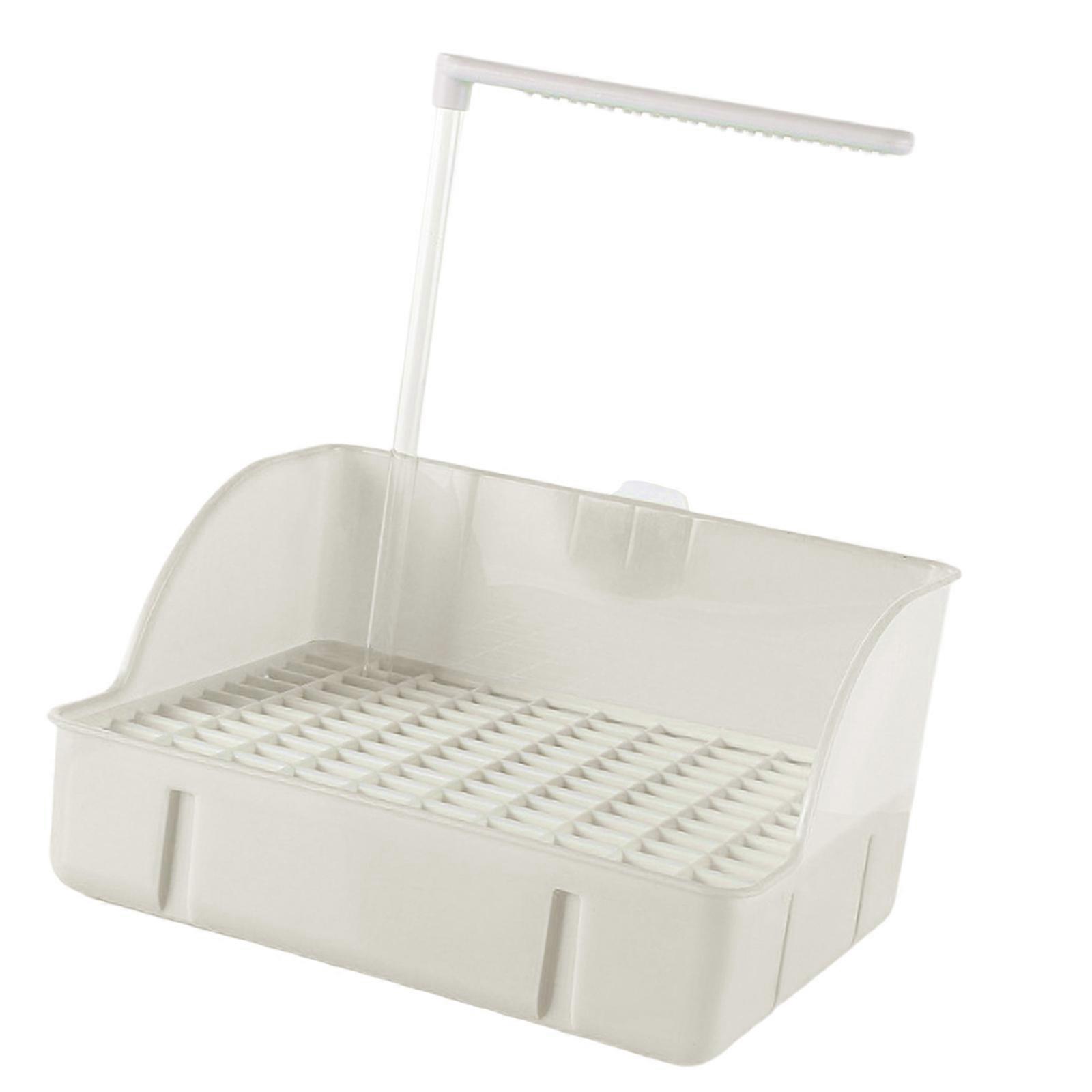 USB Powered Automatic Bird Bath Tub SplashProof Design Parrots Shower Box Container for Parakeets and Medium Sized Birds  White