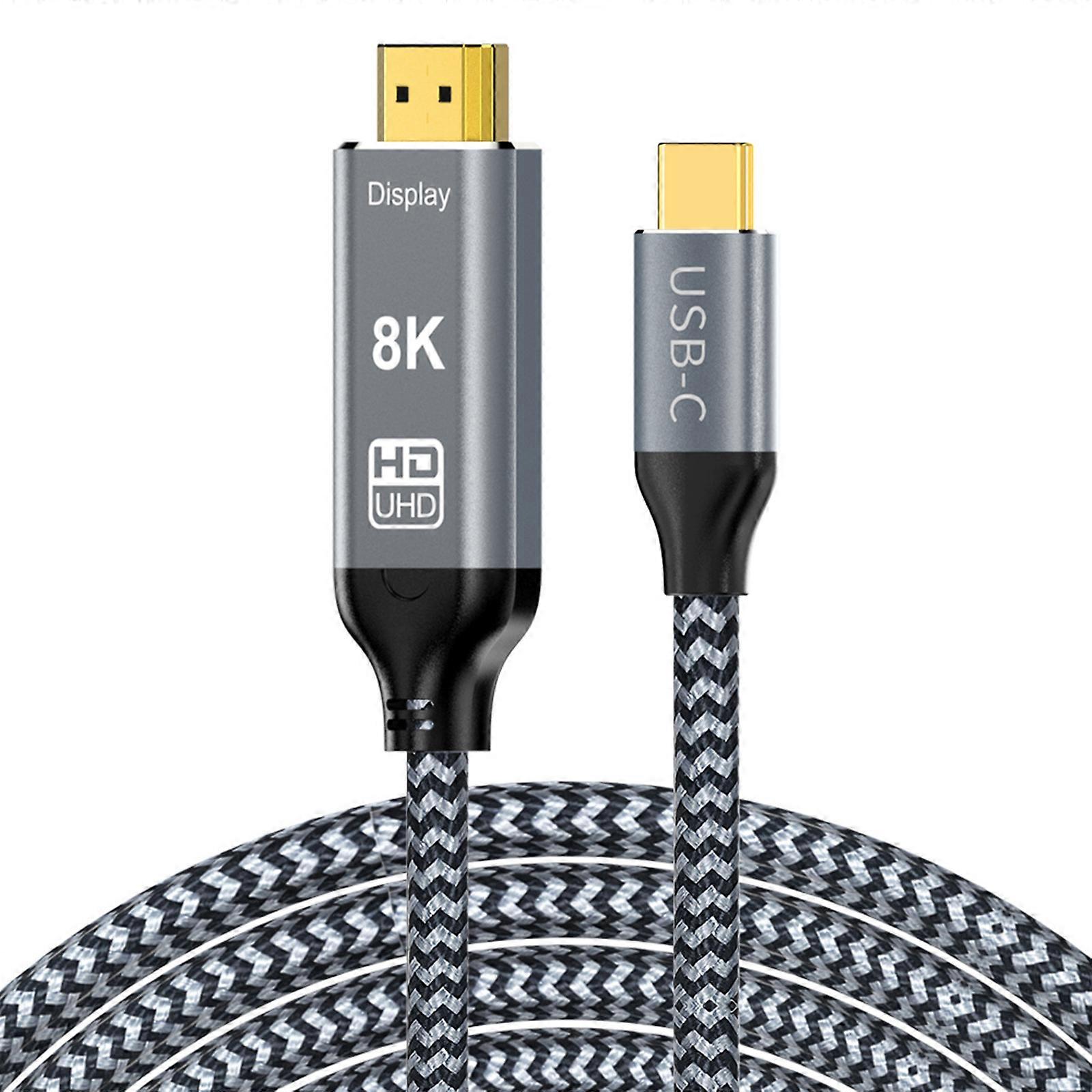 Rapid USB CREATE HDMl Cable 8.0K 6OHz Resolution Polyamide Reinforced For Media Room Systems Multicolor