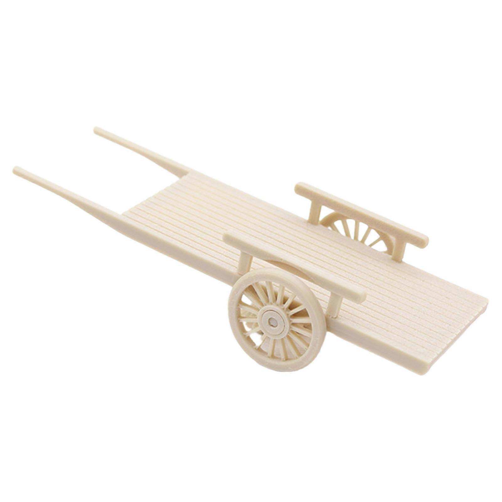 1 12 Scale Miniature Farm Equipment Cart Model Environmental Friendly Strategy Component Realistic Detailing for Model house Accessories Multicolor
