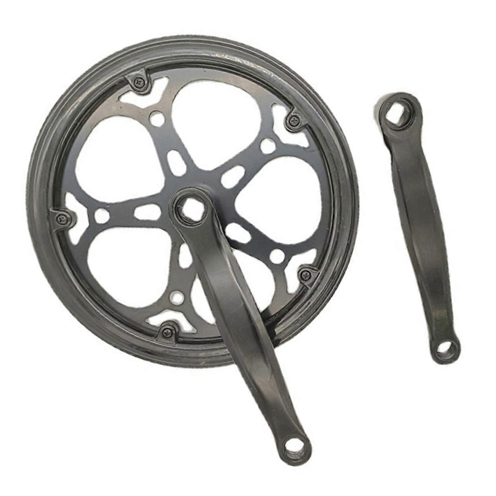 Cyklar Vevparti 52T Fyrkantigt Vevparti Dubbelt Kedjeskydd 170MM Vevarm För Singlespeed Stadscykel, Hopfällbar Cykel Flerfärgad