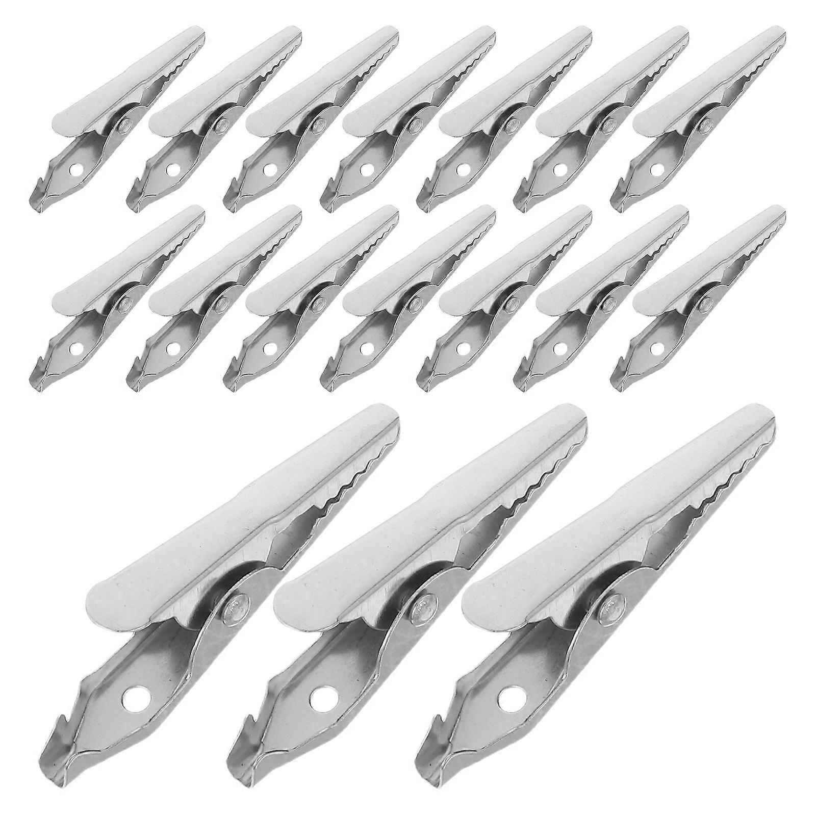 Metal Clips Small Clips for Pipe Clamp 100Pcs Silver