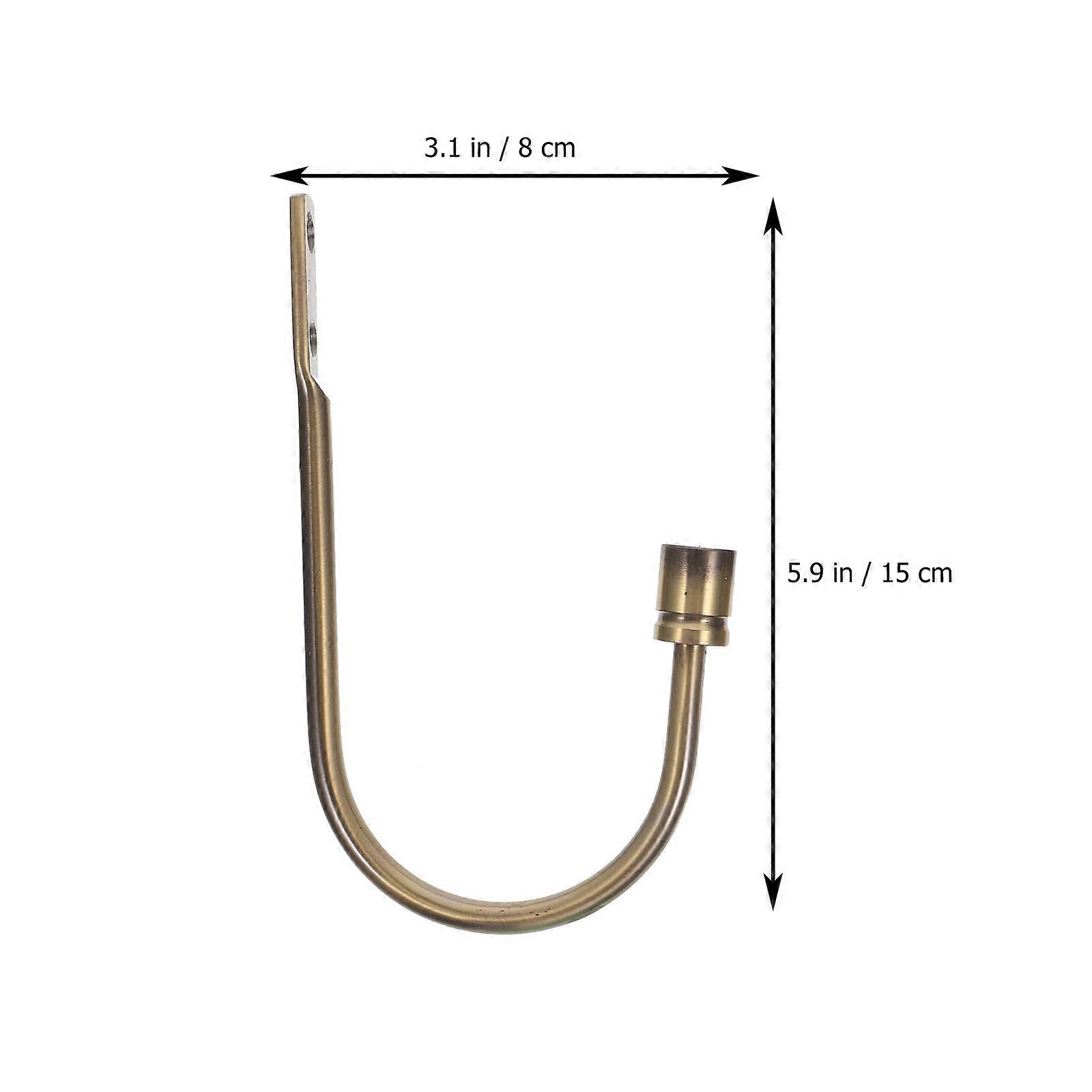 Wall Curtain Holder U Shape Curtain Holdback for Ceiling 2Sets Golden