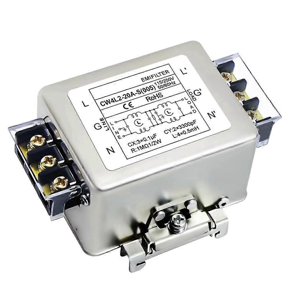 CW4L2-20A-S 20A AC Power EMI Filter 220V Anti-Interference EMI Power Filter
