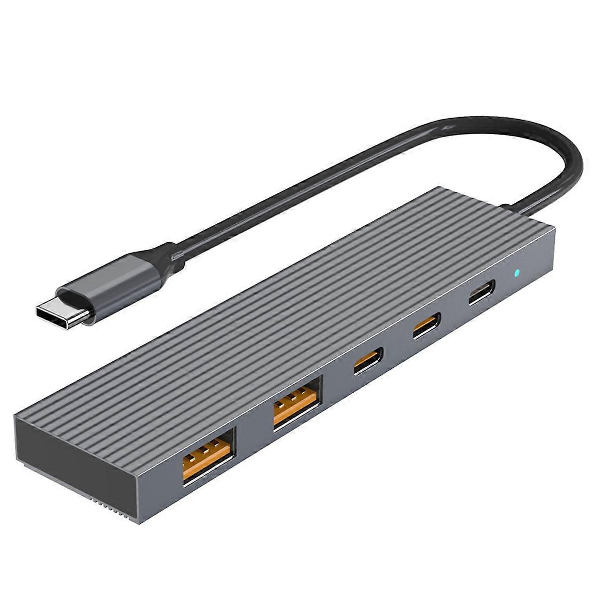 Type-C Docking Station, 6-in-1 Computer Hub, 10Gb High-Speed Hub, PD Charging, USB 3.2 Hub, 6-in-1 S