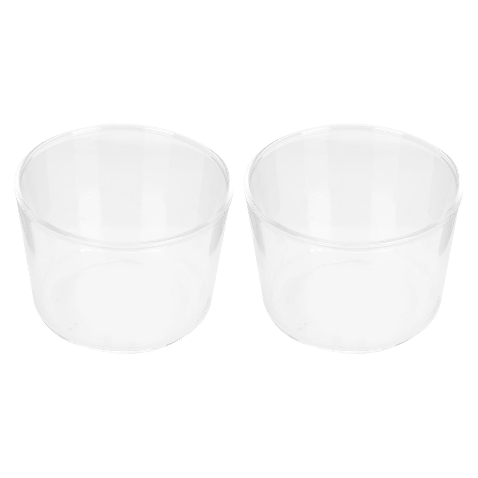 2Pcs Household Dessert Cups Multi-function Yogurt Cups Transparent Ice Cream Cups