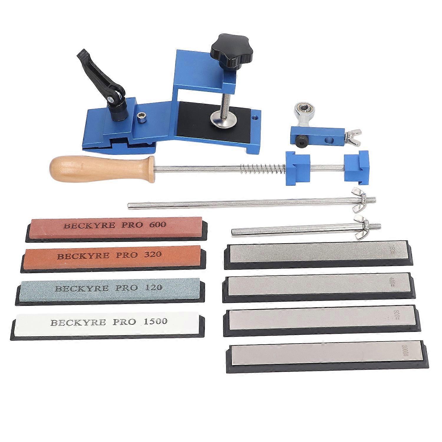 Fixed Angle Knife Sharpener Kit with 4 Whetstone 4 Diamond Grinding Stone Knife Sharpening Tool