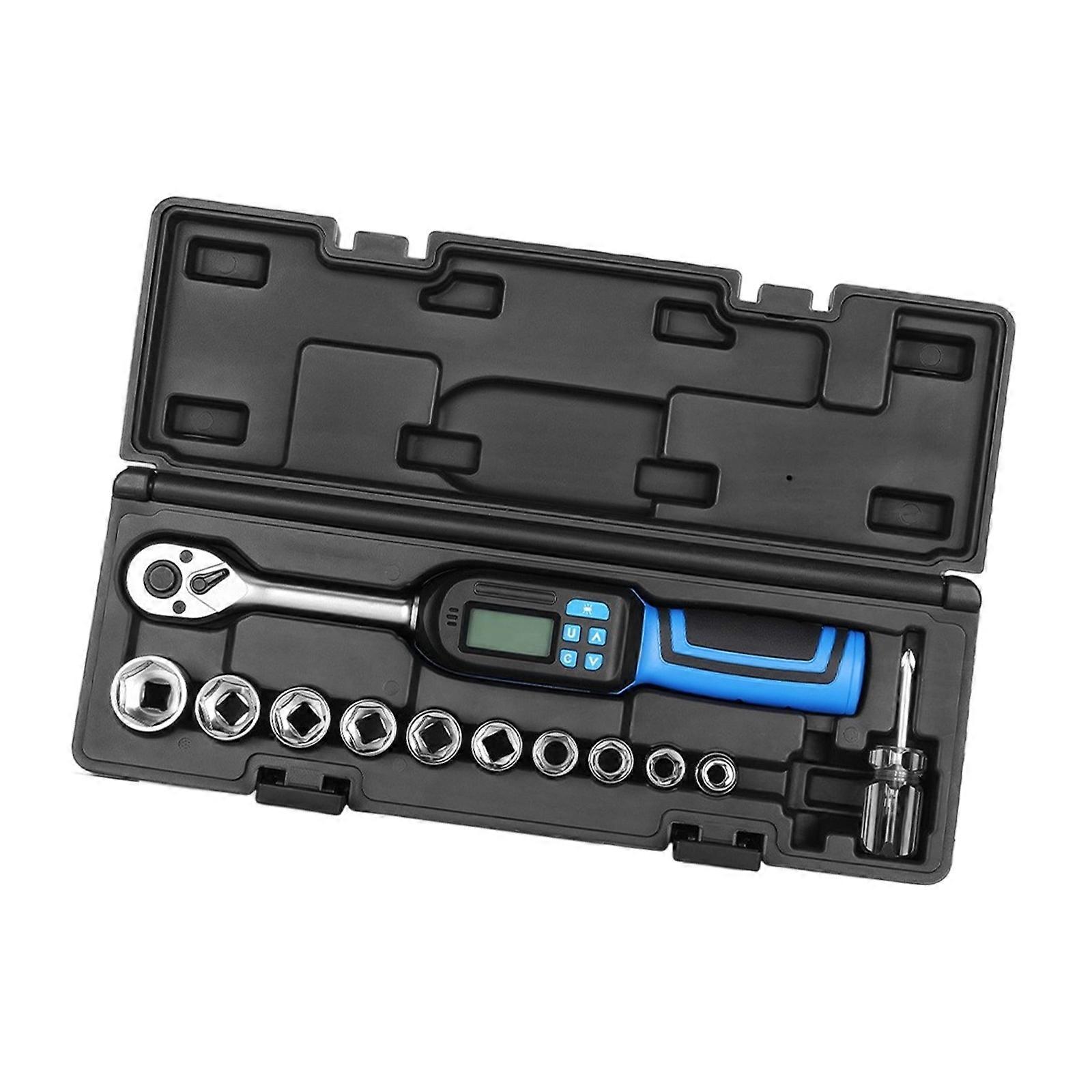 High Precise Adjustable Torque Wrench Spanner With Real Time LCD Display 4 Modes Switchable Heads For Professional Use Multicolor