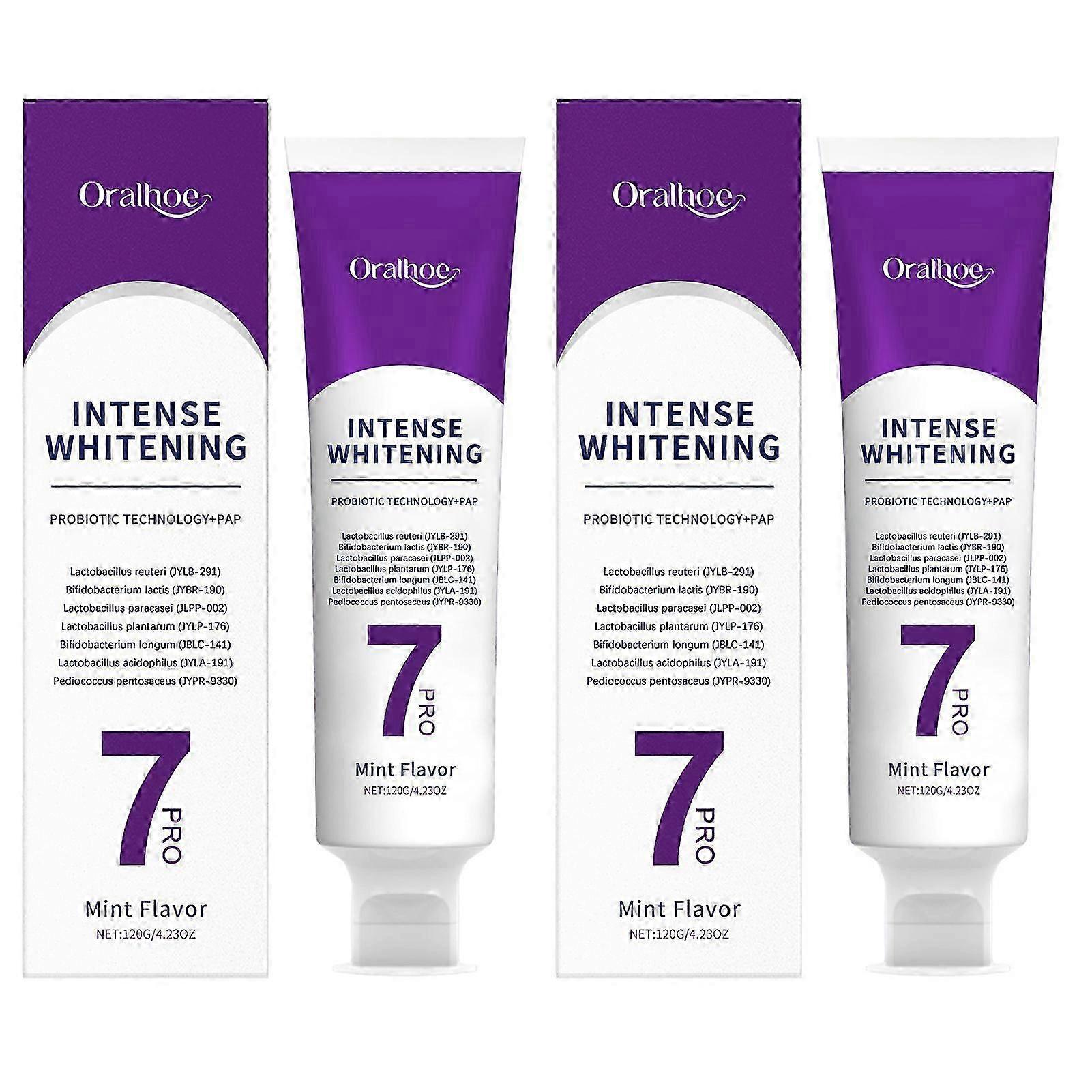 7 Pro Intenses Whitening Toothpaste 7-Pro Intensives Toothpaste Probiotics Whitening Tooth with 7 Probiotics for Deep Cleaning