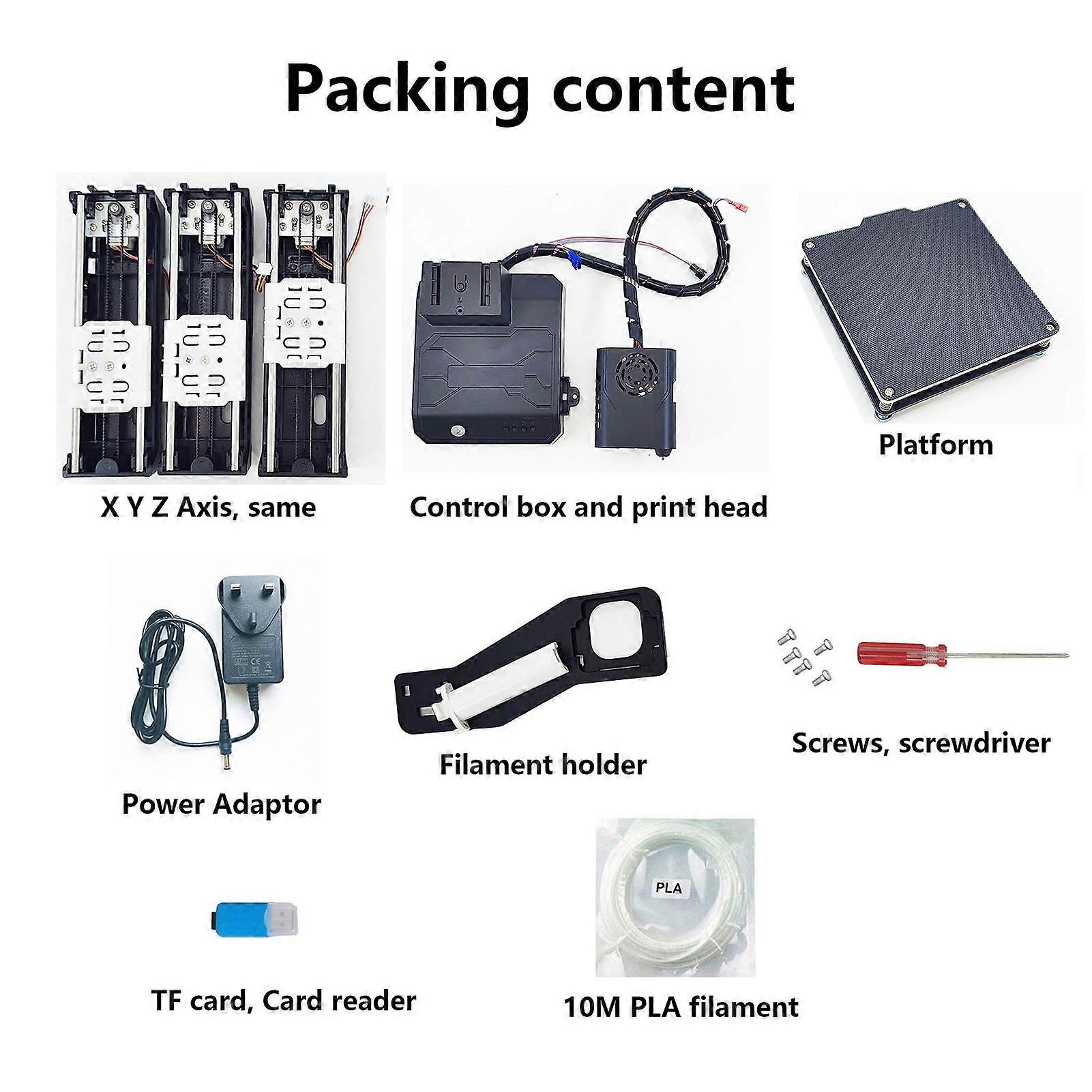 Mini Desktop 100x100x100mm Children 3D Printer: Easy Install, Portable & Mute