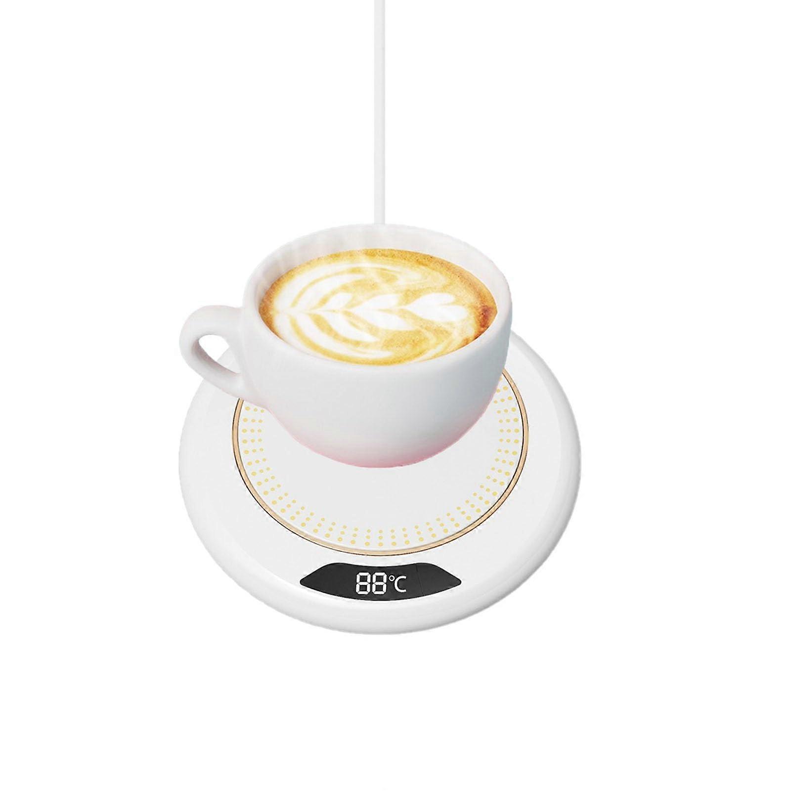 USB Coffee Mug Warmer with 3 Temperature Settings for Desk Tea and Milk Heating Pad White