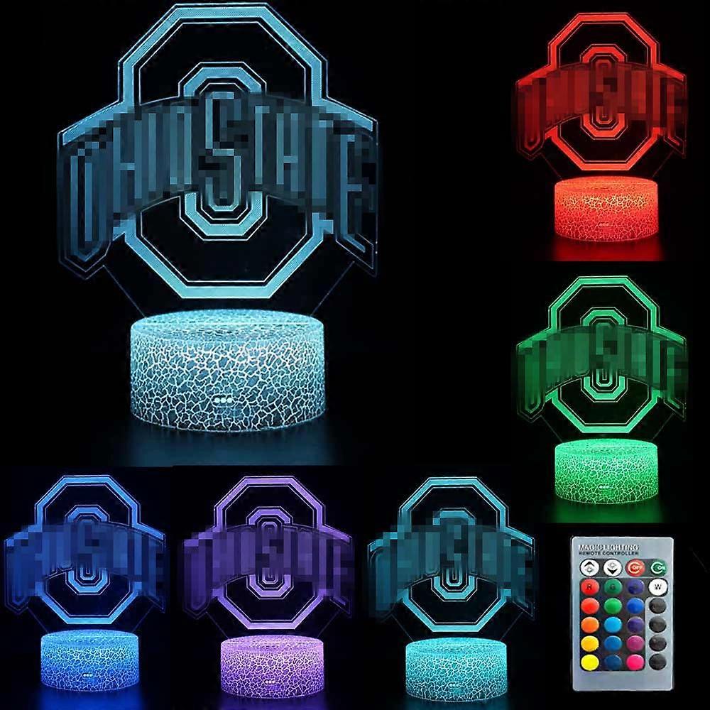 LED Night Light 3D Illusion Football Team  with Remote Control, 7 Color Changing Desk Lamp