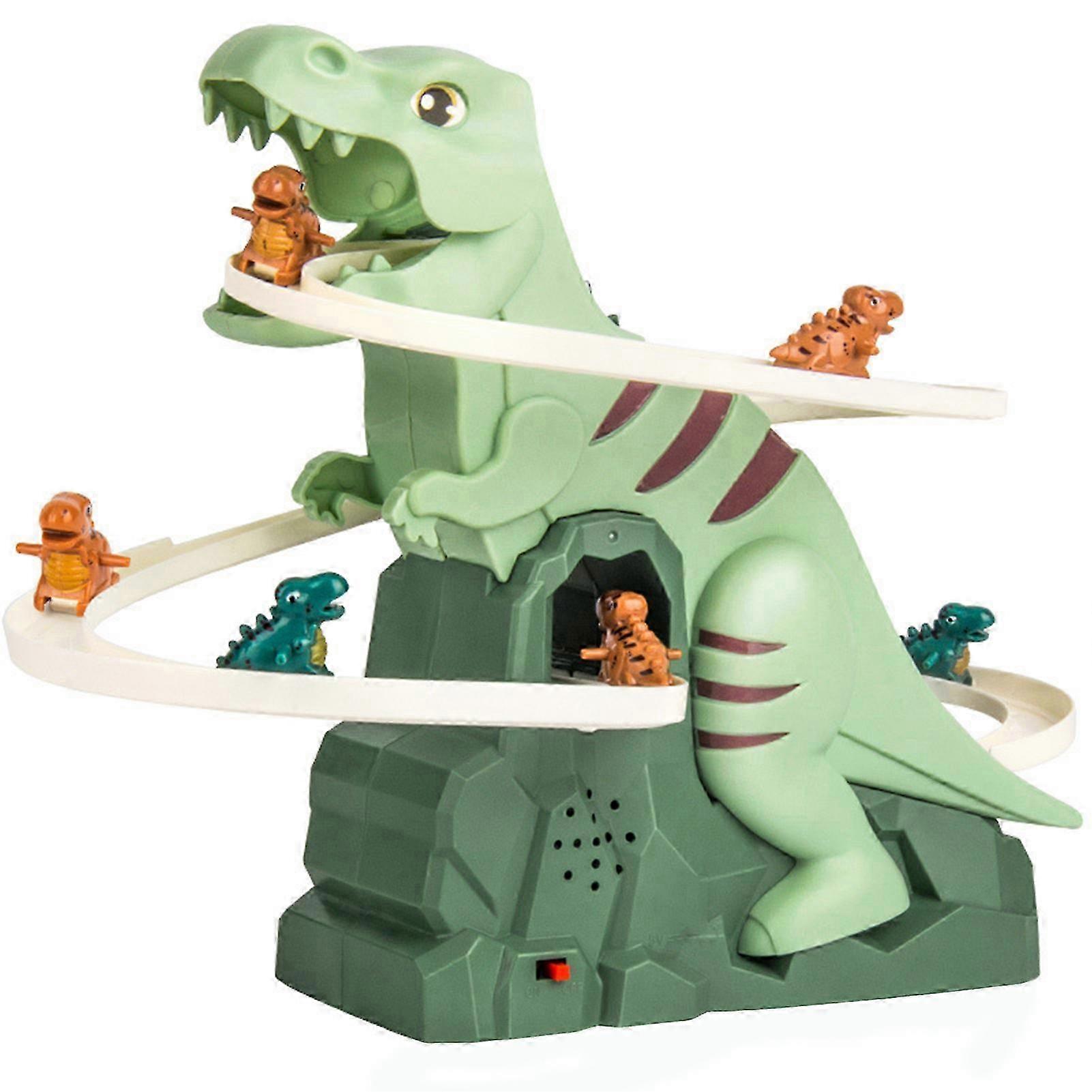 Dinosaur Climbing Track Slide Toy for Toddlers with Electric Motion