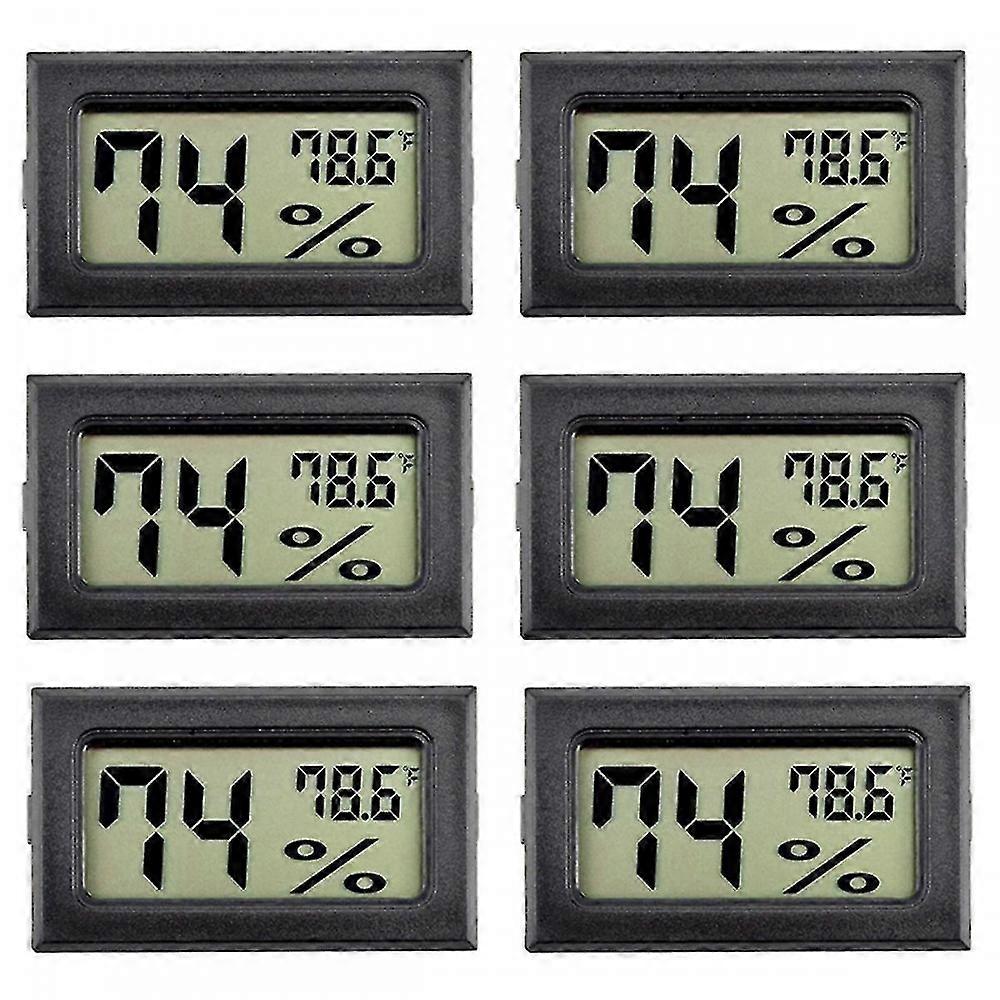 6pack Mini Hygrometer Indoor Humidity Meter Hygrometer Digital Thermometers Humidity With () compatible with G