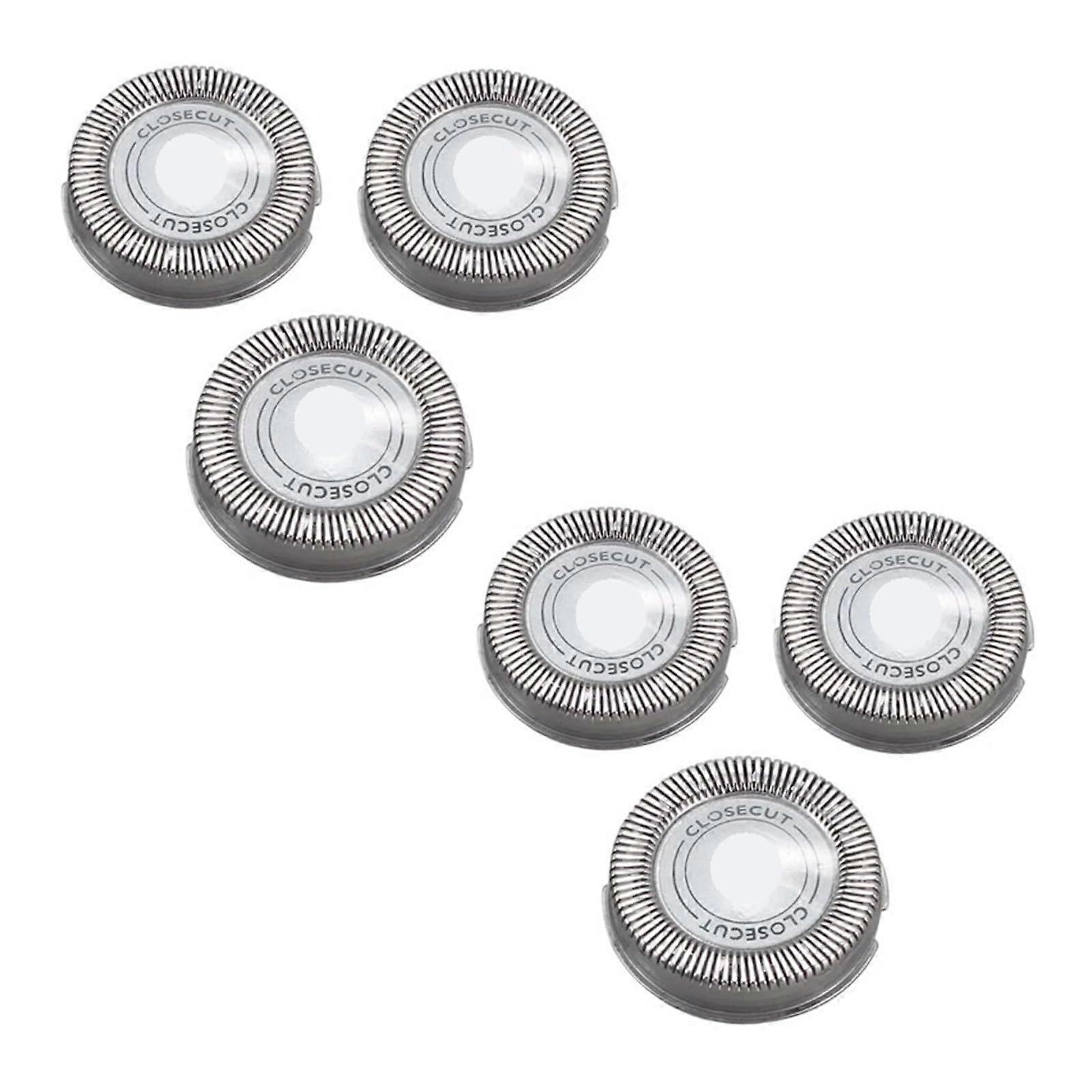 6 Pcs Replacement Shaver Heads Compatible with Norelco HQ4 HQ58 HQ56 HQ80, Smooth Precision Cut, Easy Clean