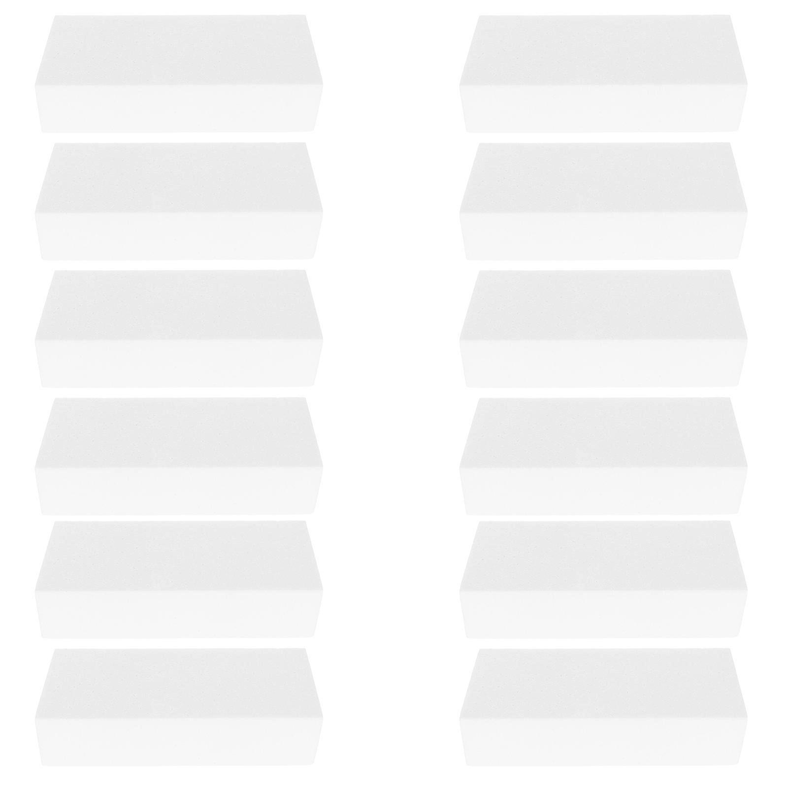 White Craft Foam Blocks Rectangular for Modeling 24Pcs High Density
