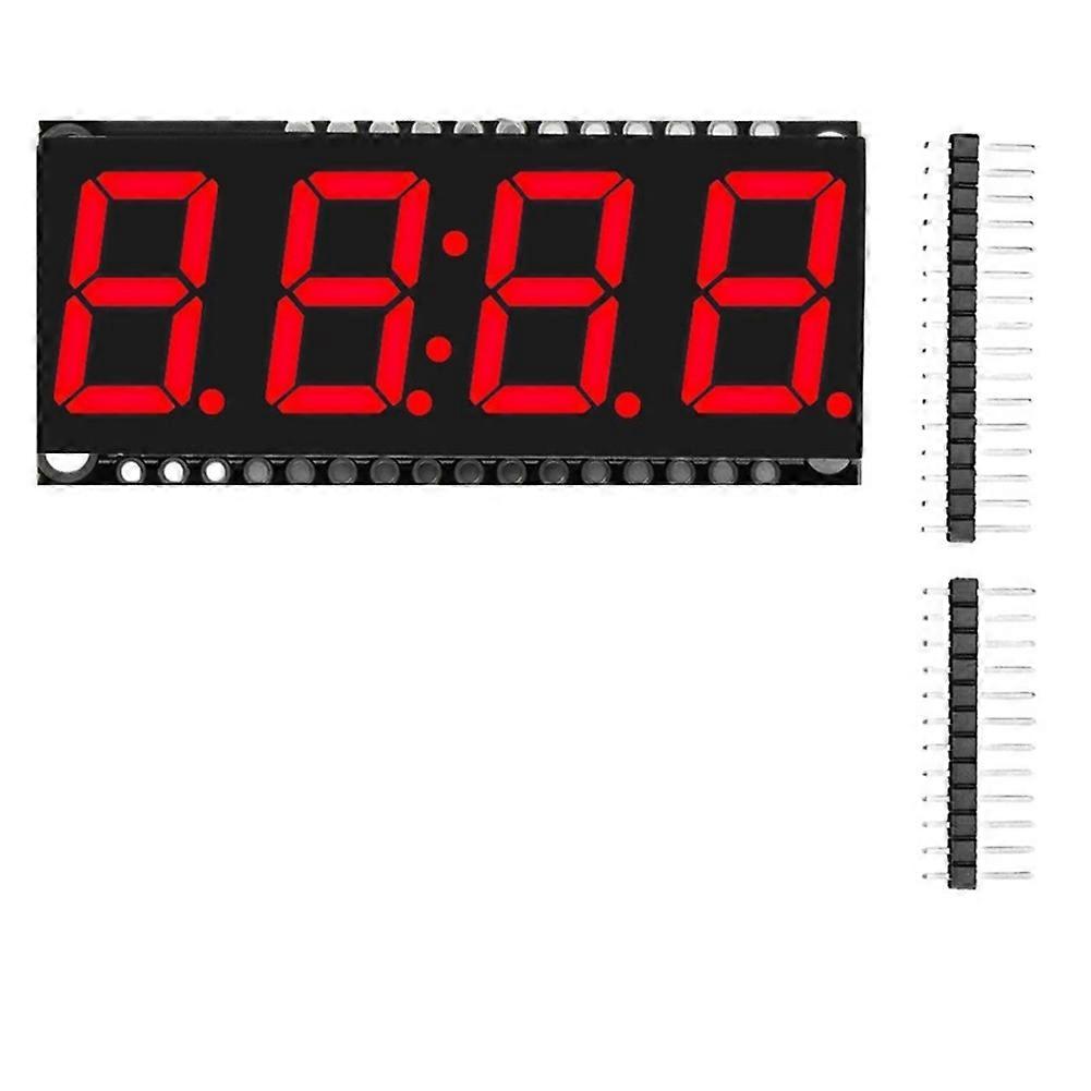 HT16K33 LED Display Module 4 Digit 7 Segment 0.56 Inch Time Clock Indicator Tube Module Red