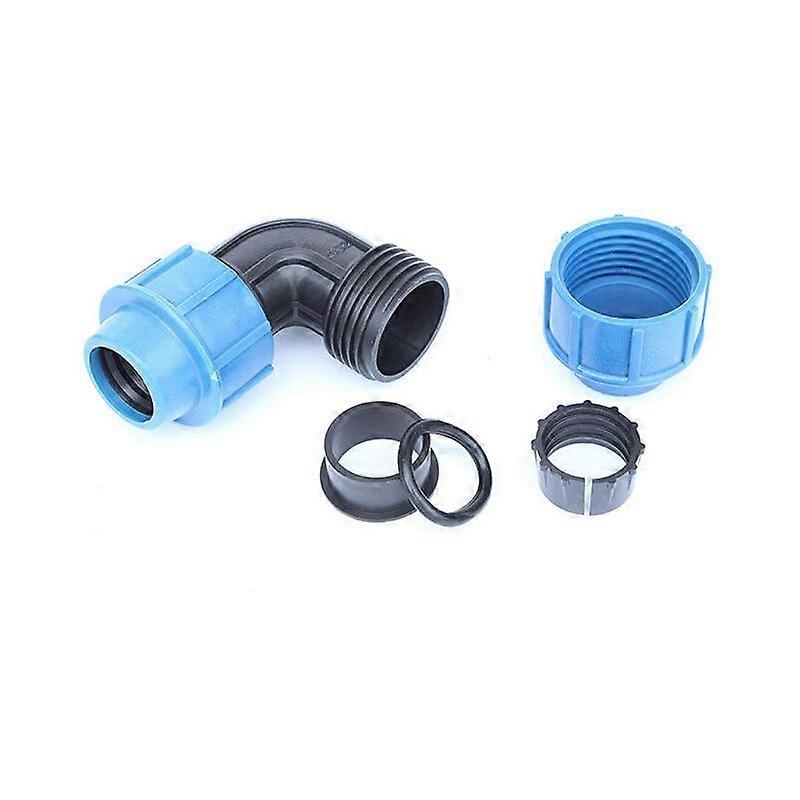 2-piece quick-connect external pipe fittings for PE pipe elbow, quick-connect
