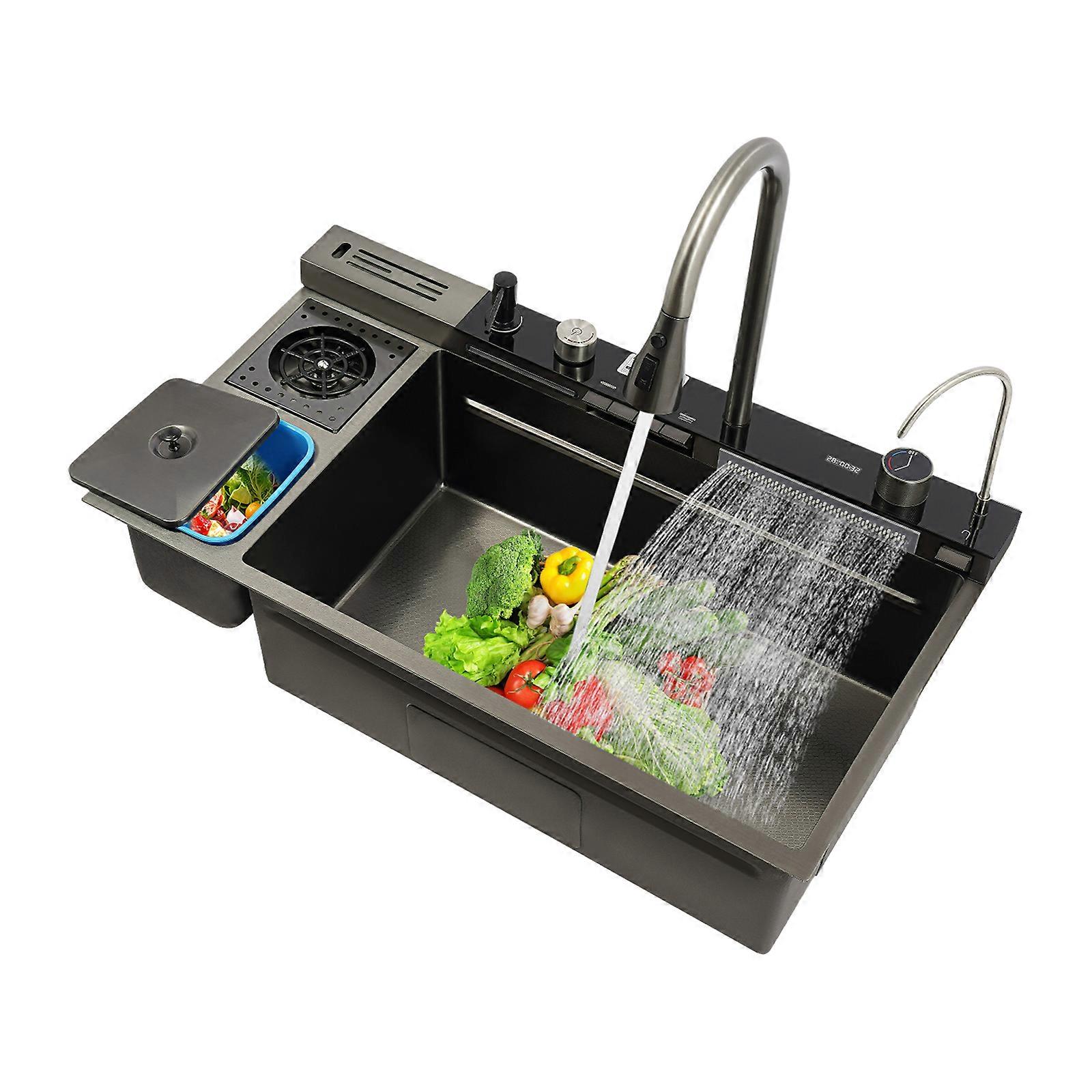 Kitchen Sink Stainless Steel Single Bowl Multi - Function Stainless Steel Sink Set