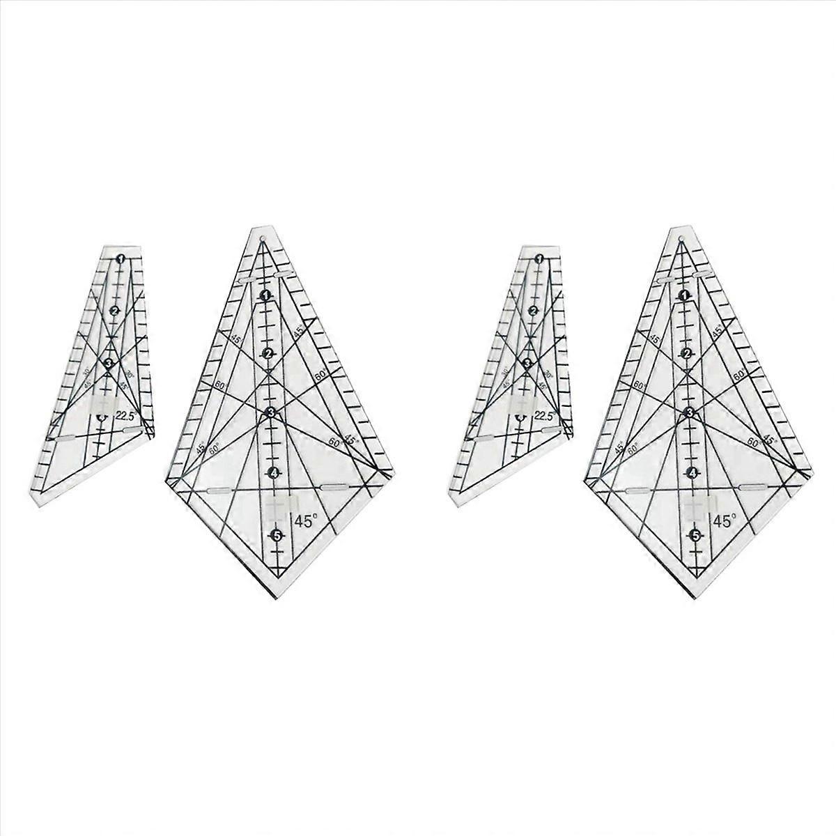 Acrylic Sewing Patchwork Ruler 22.5°/45° Sewing Template Ruler