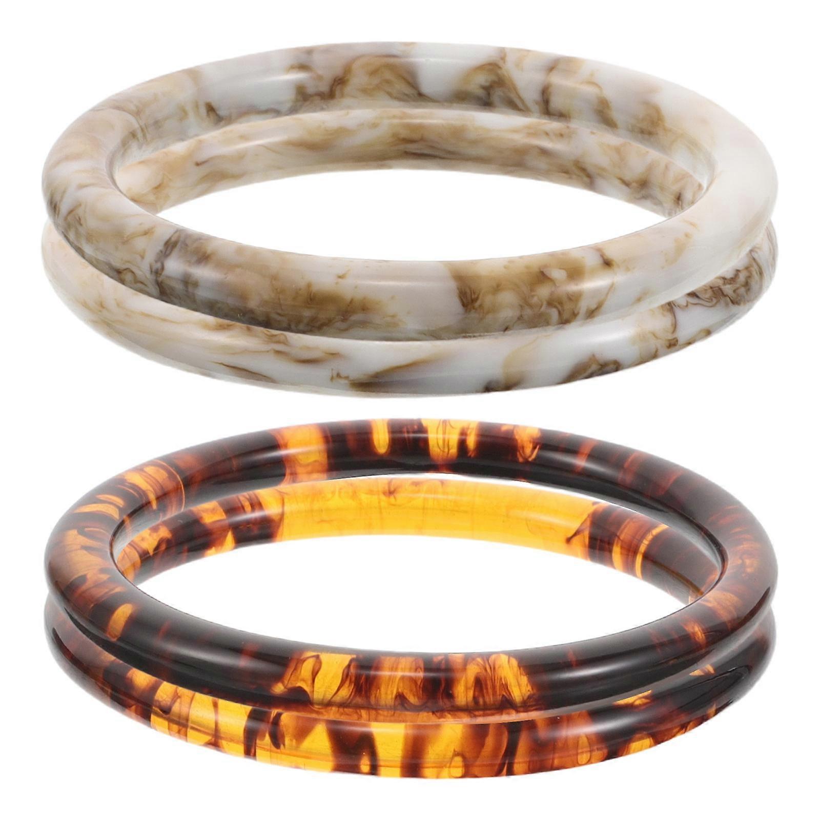 Bag Making Hardware with 4Pcs D Shape Resin Purse Handles for Women