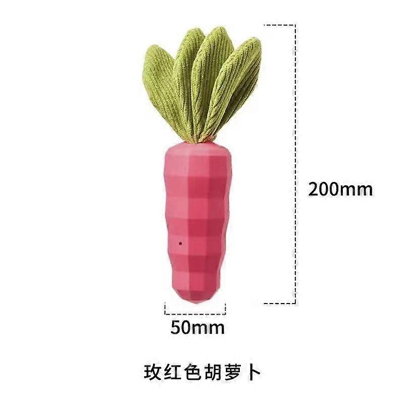 Dog Squeaky Chew Toys for Aggressive Chewers, Rubber Carrot Dog Toys for Training and Cleaning, Durable Interactive Tough Dog Toy for Puppy Medium Dog