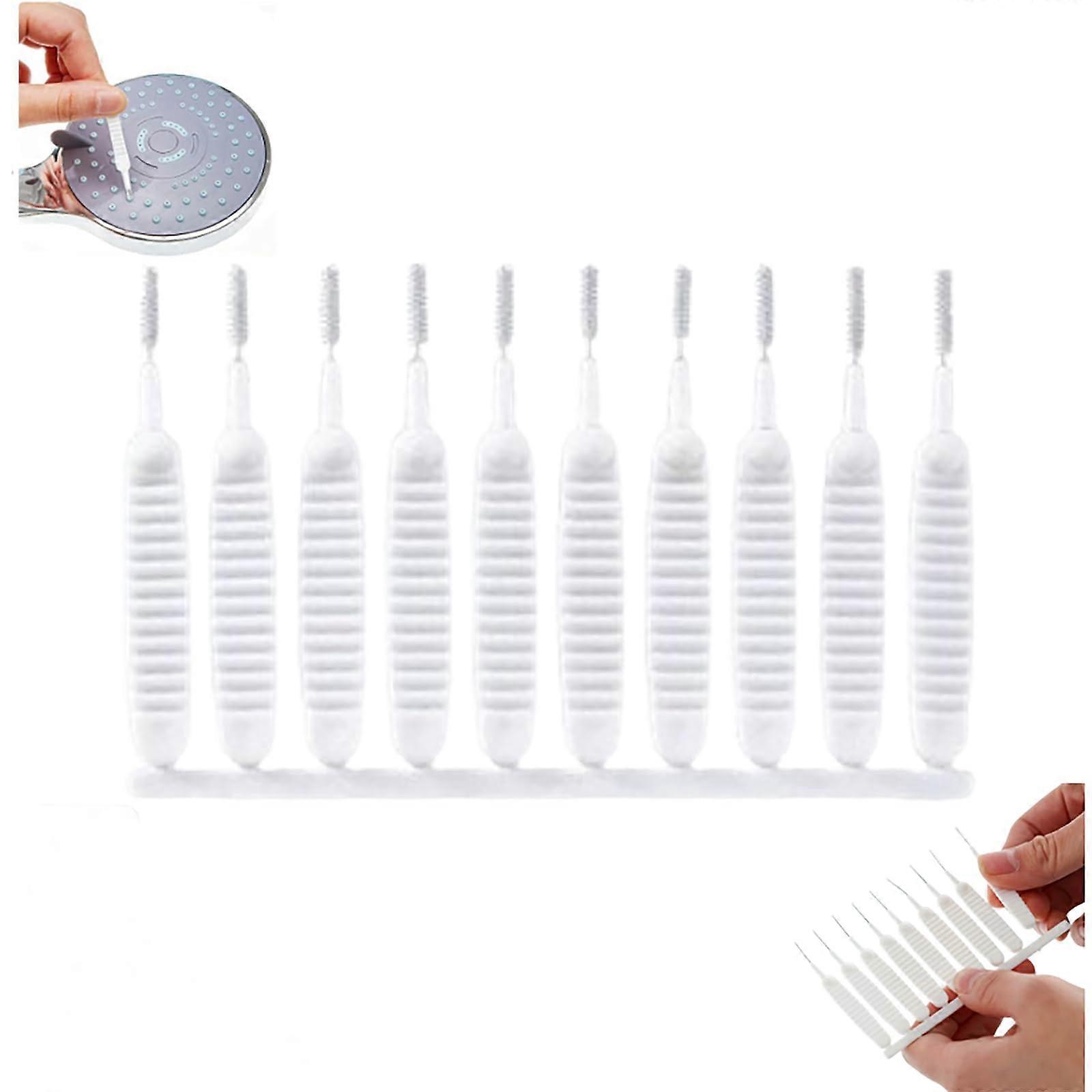 Shower Head Cleaning Brush 10 Pack with Durable Nylon Bristles, AntiClogging Deep Crevice Cleaner