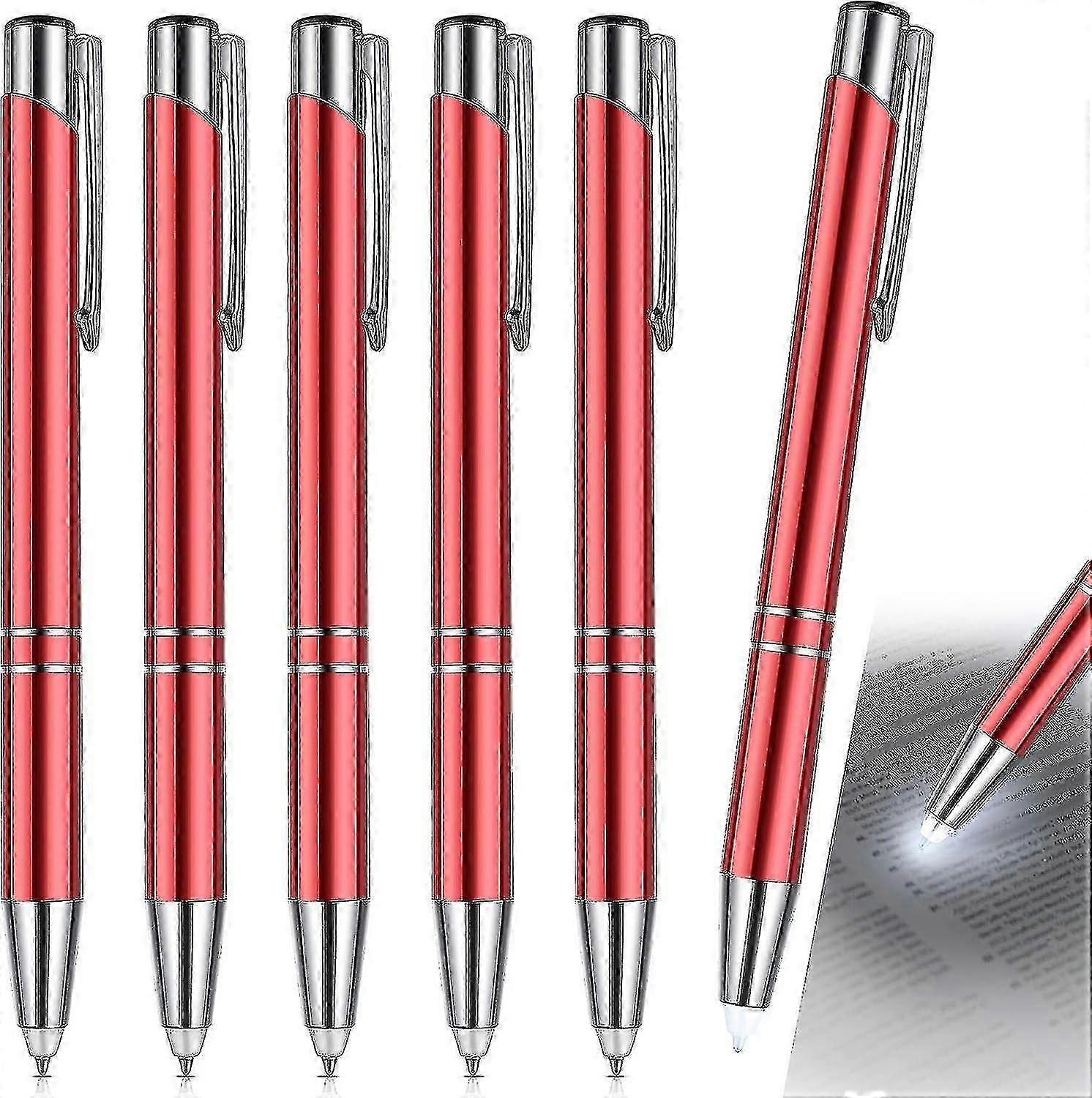 Pen with Light for Writing in The Dark, 6 Pieces Lighted Tip Pen with LED Flashlight-JJ