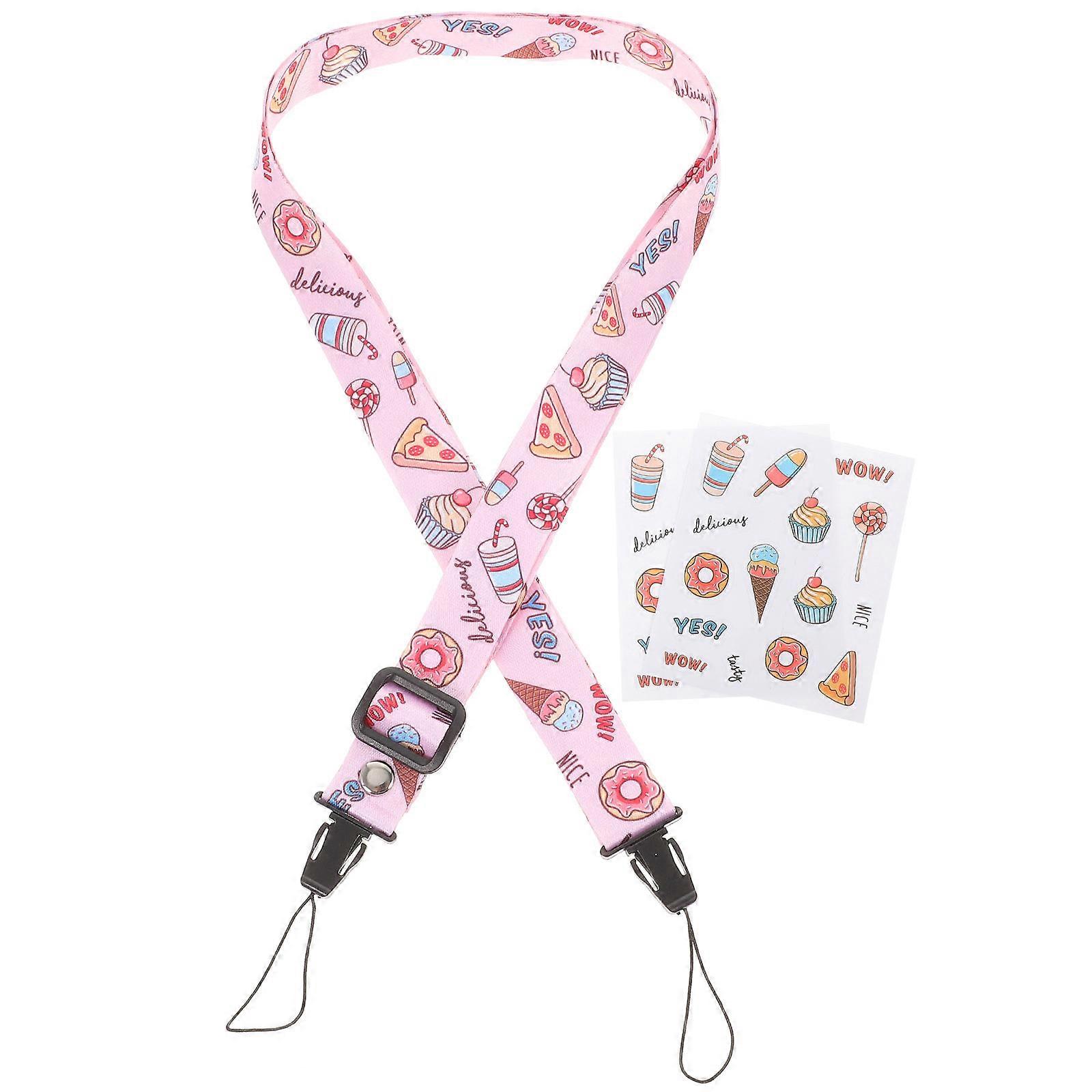 Instant Camera Strap with Decorative Stickers Adjustable Polyester for Photographers