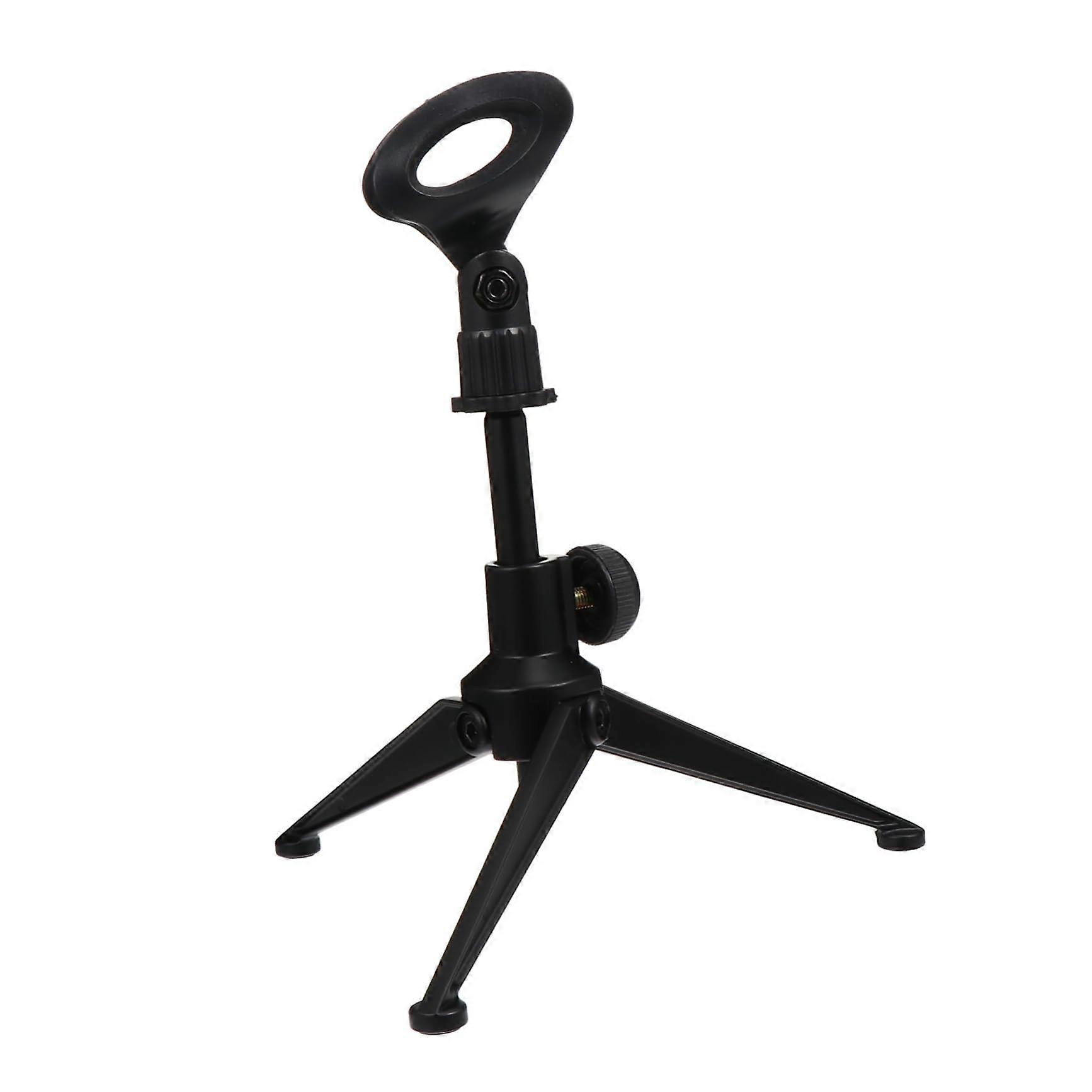 Flexible Microphone Bracket Metal Tripod Mic Stand For Lectures And Conferences Black Adjustable