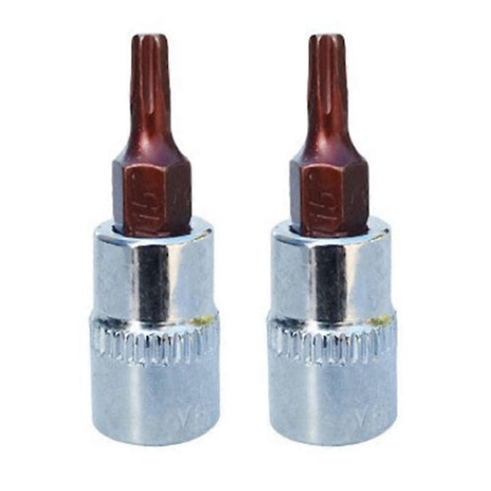 GLFSIL 2Pc Hex Torx Screwdriver Bit 1/4 Inch Drive Socket Hand Tools T8-T40