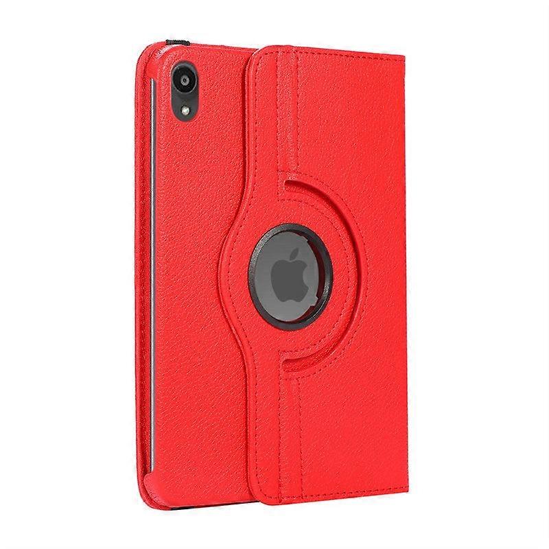 Stylish Case For Ipad 10 Red Lychee Texture Rotating Leather No1490