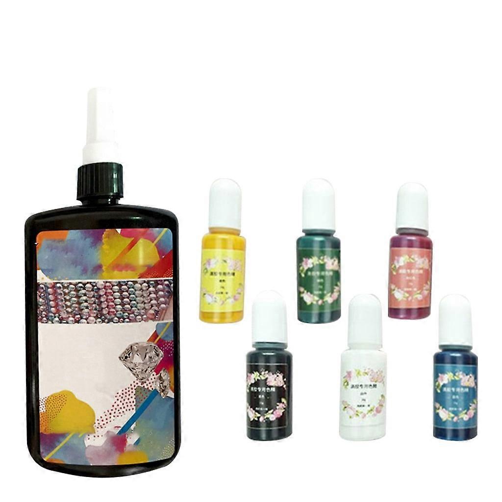 Yakbaofuo Handmade DIY Soft Transparent Tasteless Glue Multicolor Fine Glue Set 10ml Strong Glue for Paper