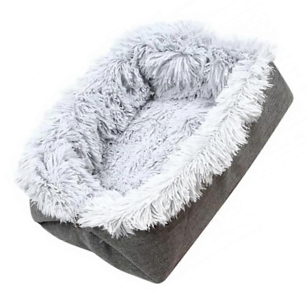 2 in 1 Plush Cat Nest Folding Bed Warm Cushion for Pets