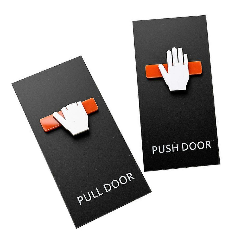 Push Pull Door Sign Acrylic Sign for Hotel Use 2Pcs Self Adhesive Pack