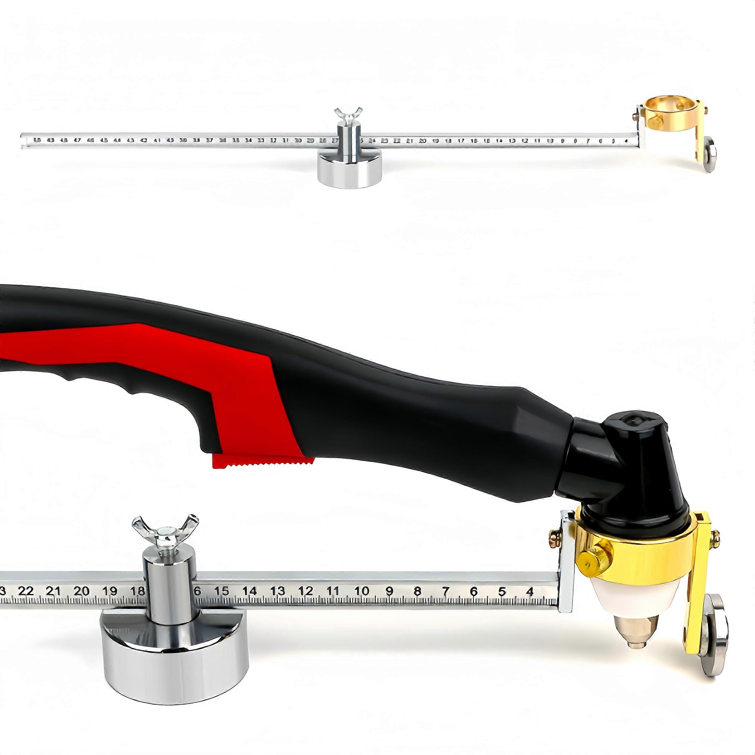 Plasma Cutter Circle Guide with Magnetic Torch Compass Wheel, Adjustable 10100cm Precision Alloy Tool