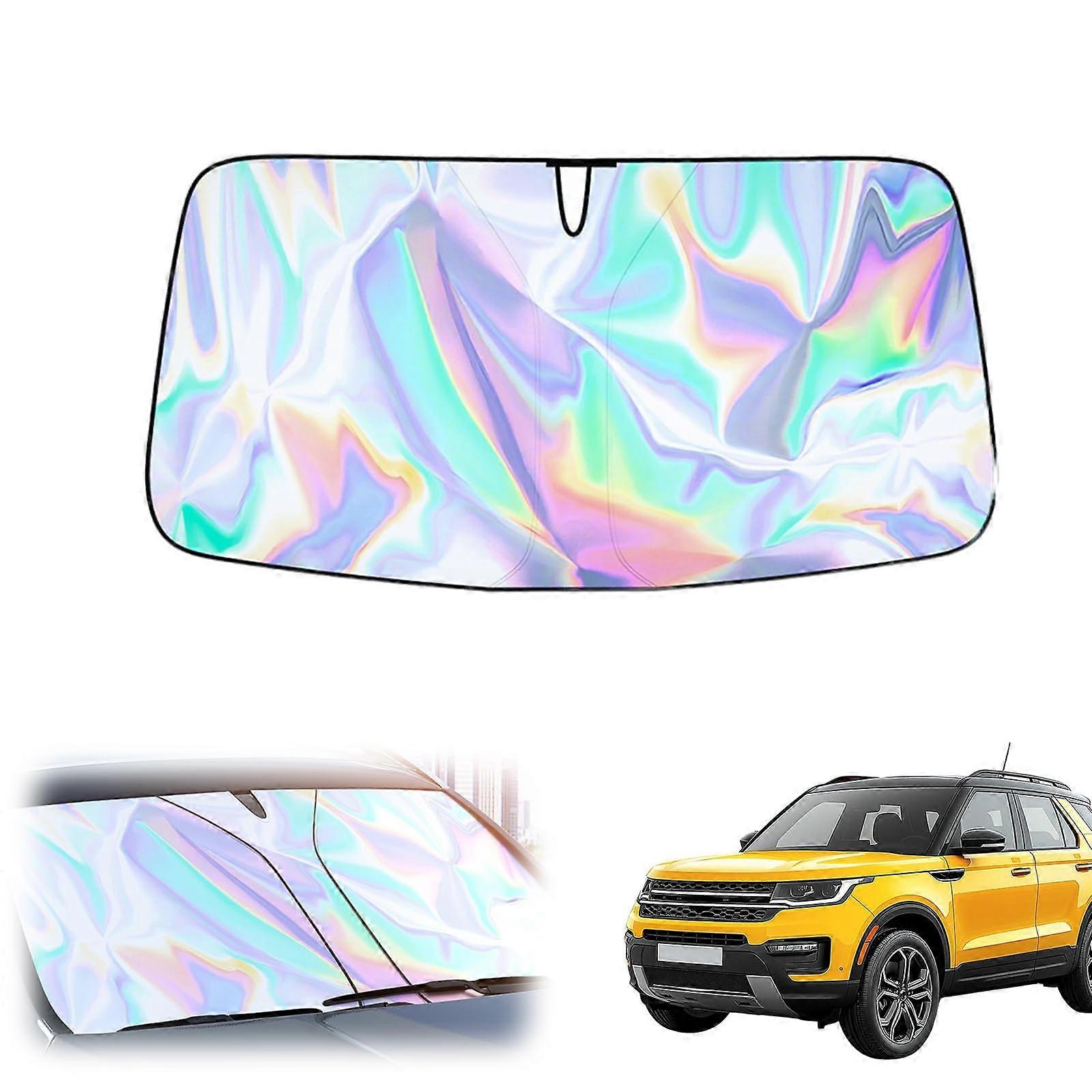 Large Universal Foldable Car Sun Shade for Windshield Blocks 99% UV Rays and Keeps Interior Cool