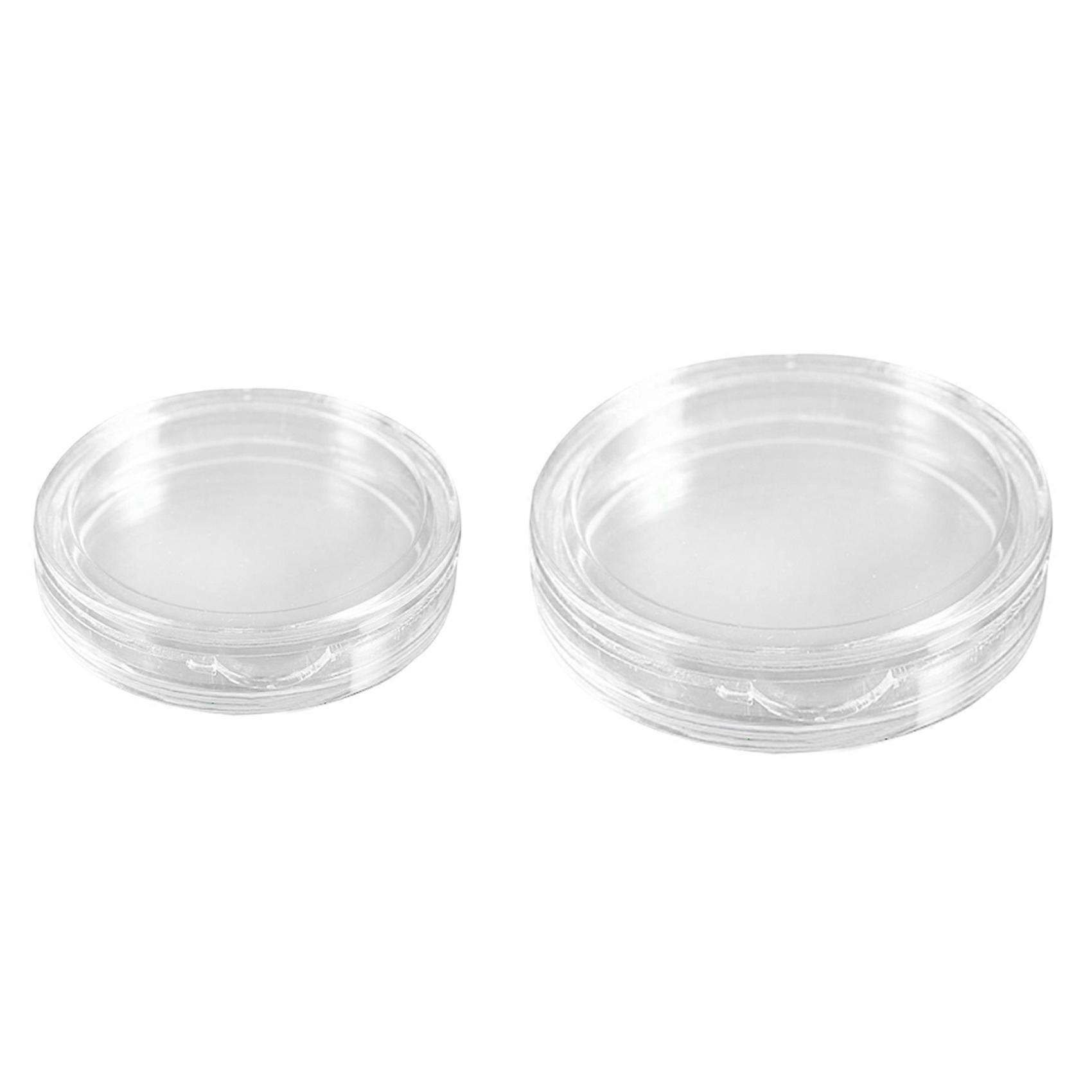 20 Pcs Small Round Transparent Plastic Coin Capsules Box 25mm & 35mm