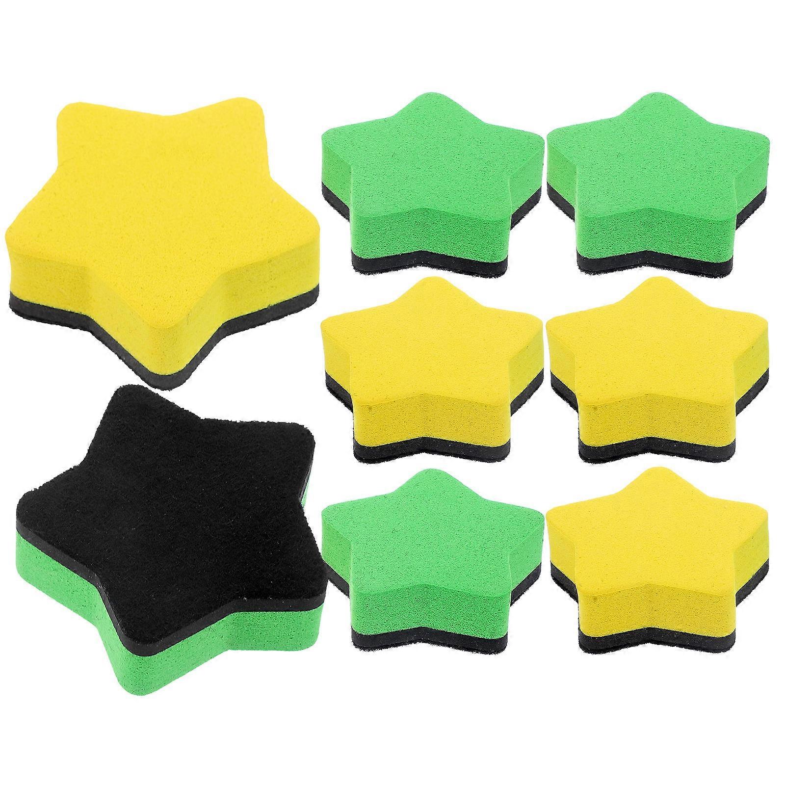 Mini Whiteboard Erasers Dust Reduction EVA Felt Smooth Surface Home Office Use 8Pcs