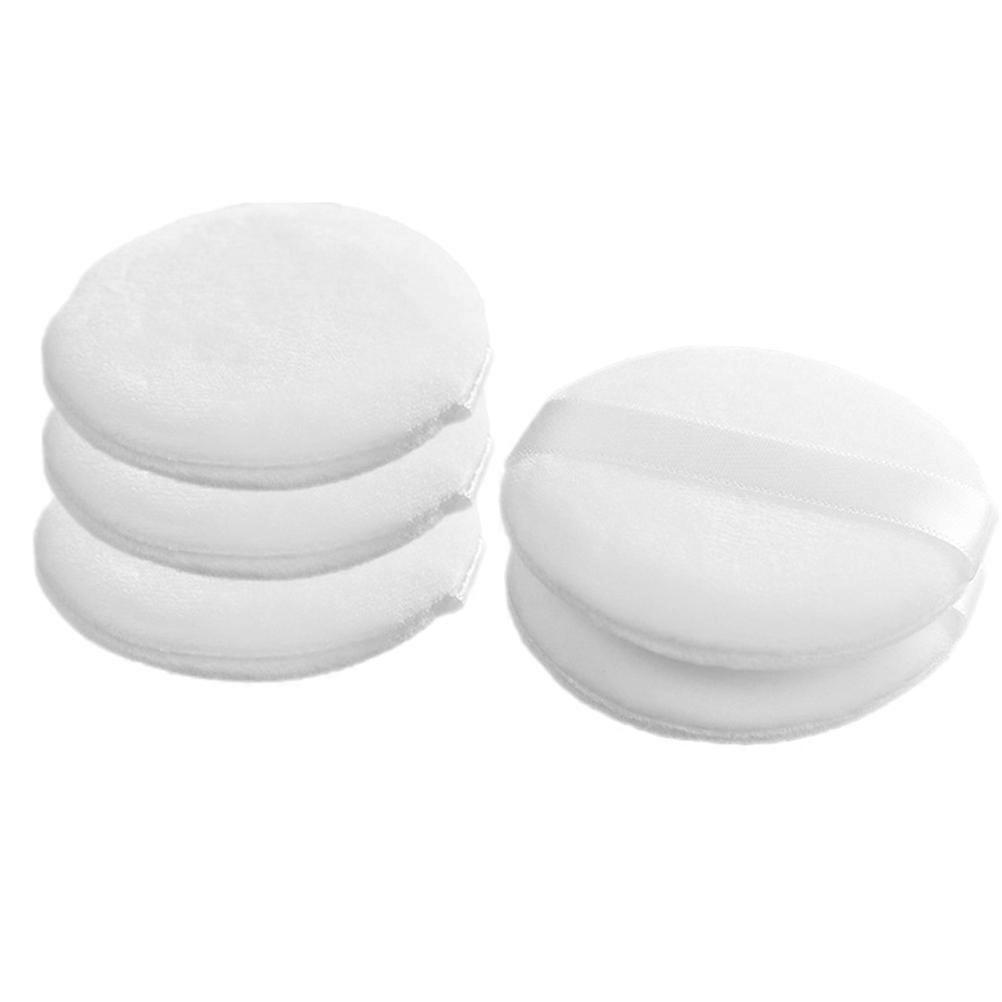 Powder Cosmetics Powder Puff for Face Application 5Pcs White Set