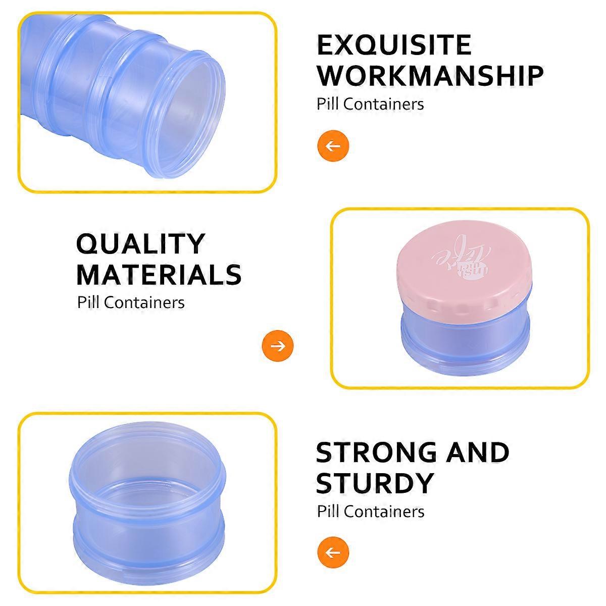 Pill Box Blue for Storage Creative 7 Grids Portable Organizer Box