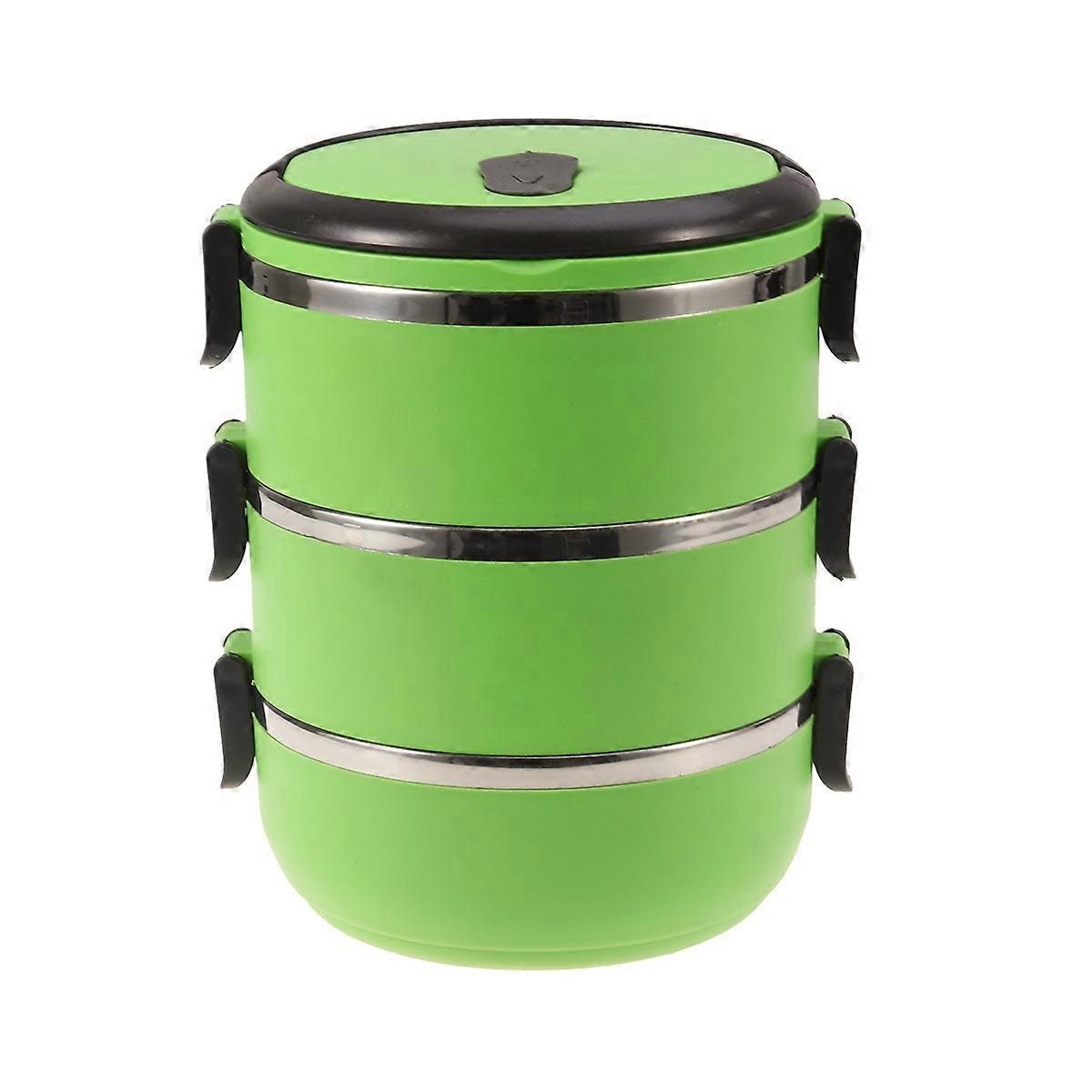 Lunch Box Three Tiers Plastic Thermal Insulated for Storage