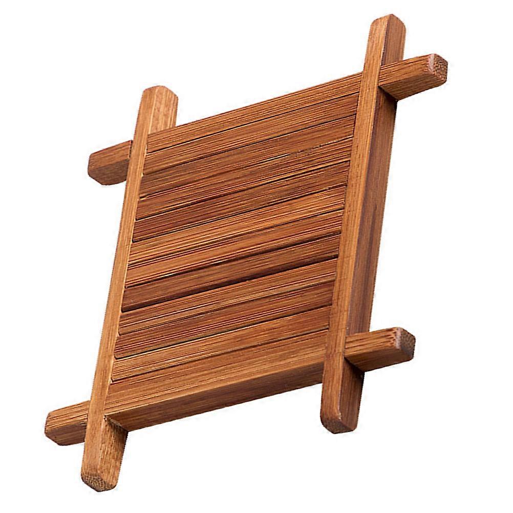 Insulation Placemat Bamboo Coasters Protective Square Pads for Home Use 1Set