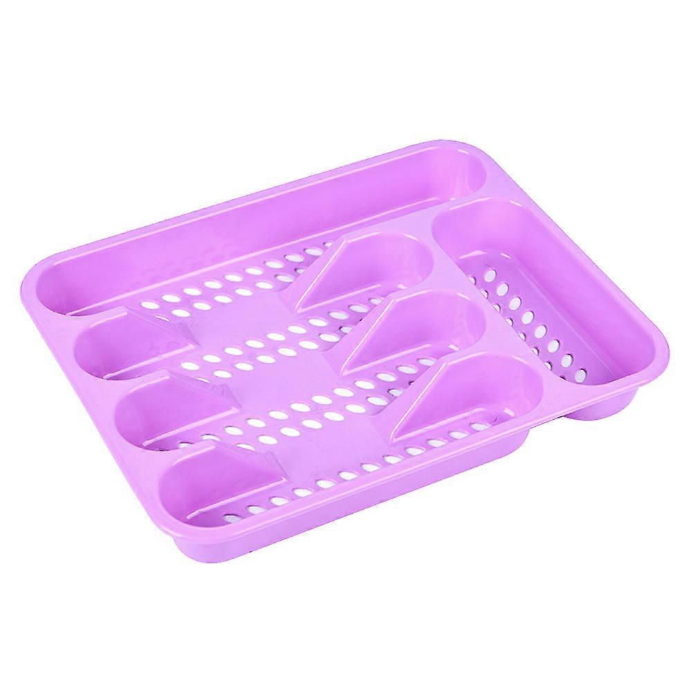 Multifunctional Tableware Drain Plate For Kitchen Organization 33*26.5CM Violet Compartment Design 1Pcs